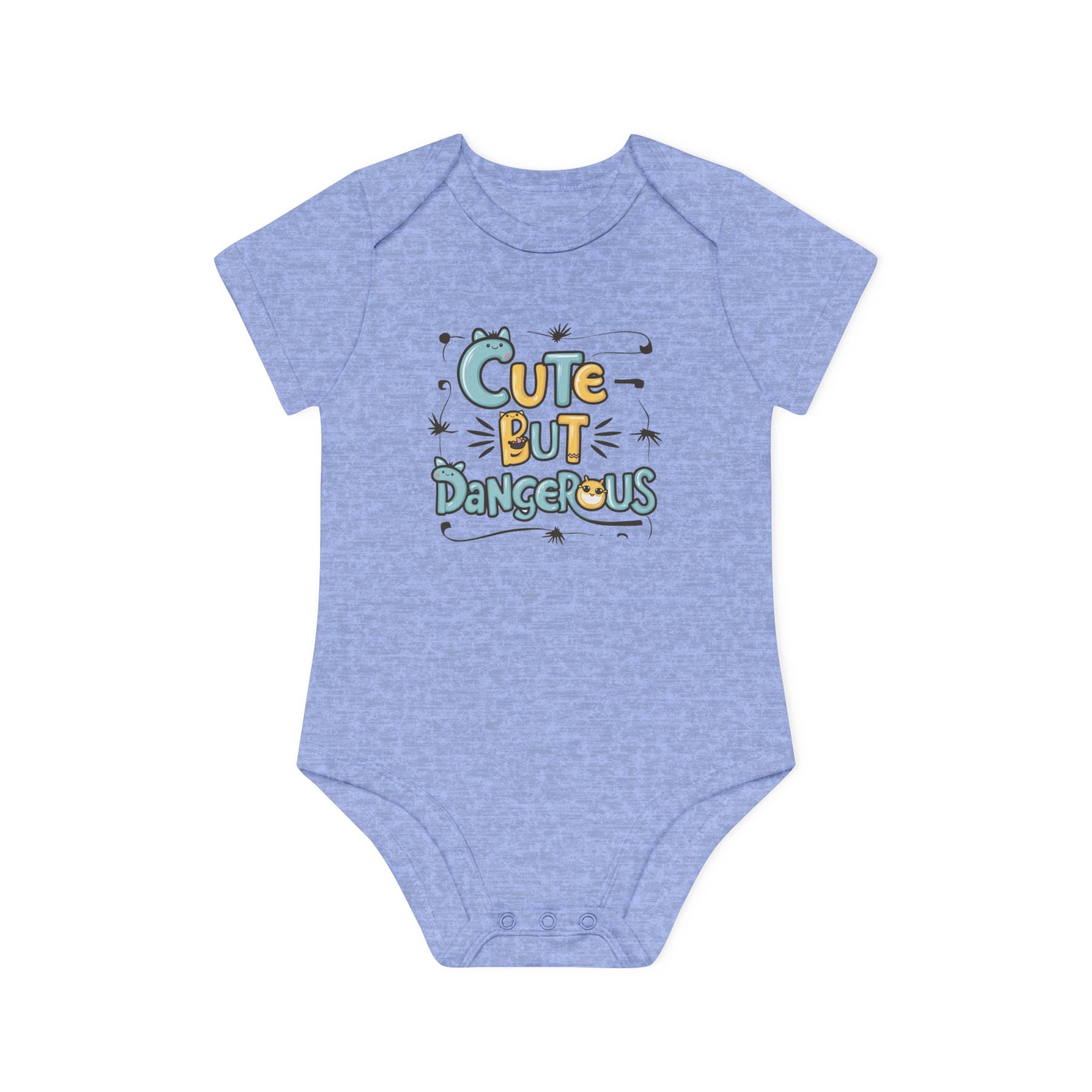 "Cute but dangerous" Baby Organic Short Sleeve Bodysuit