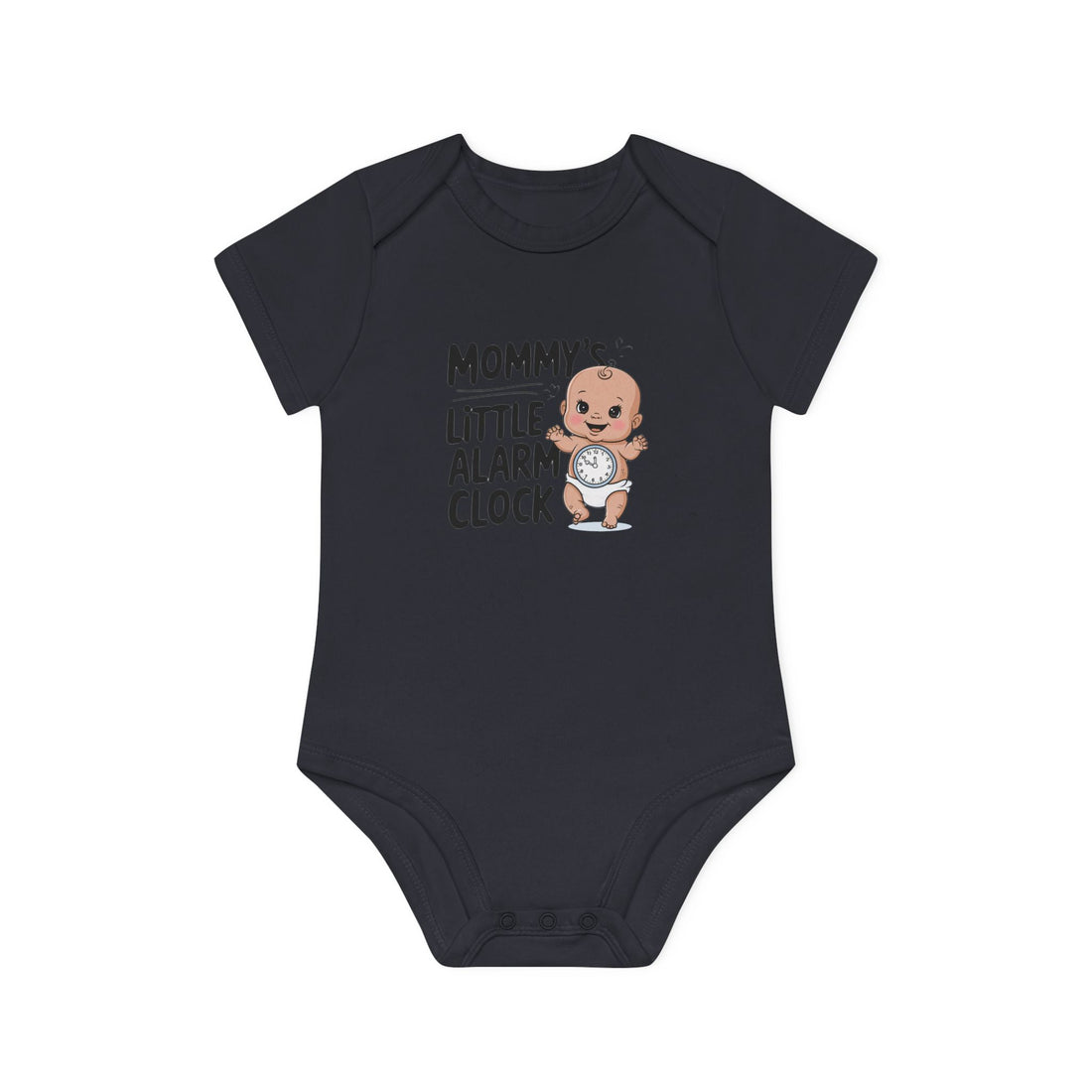 "Mommy's little alarm clock" Baby Organic Short Sleeve Bodysuit