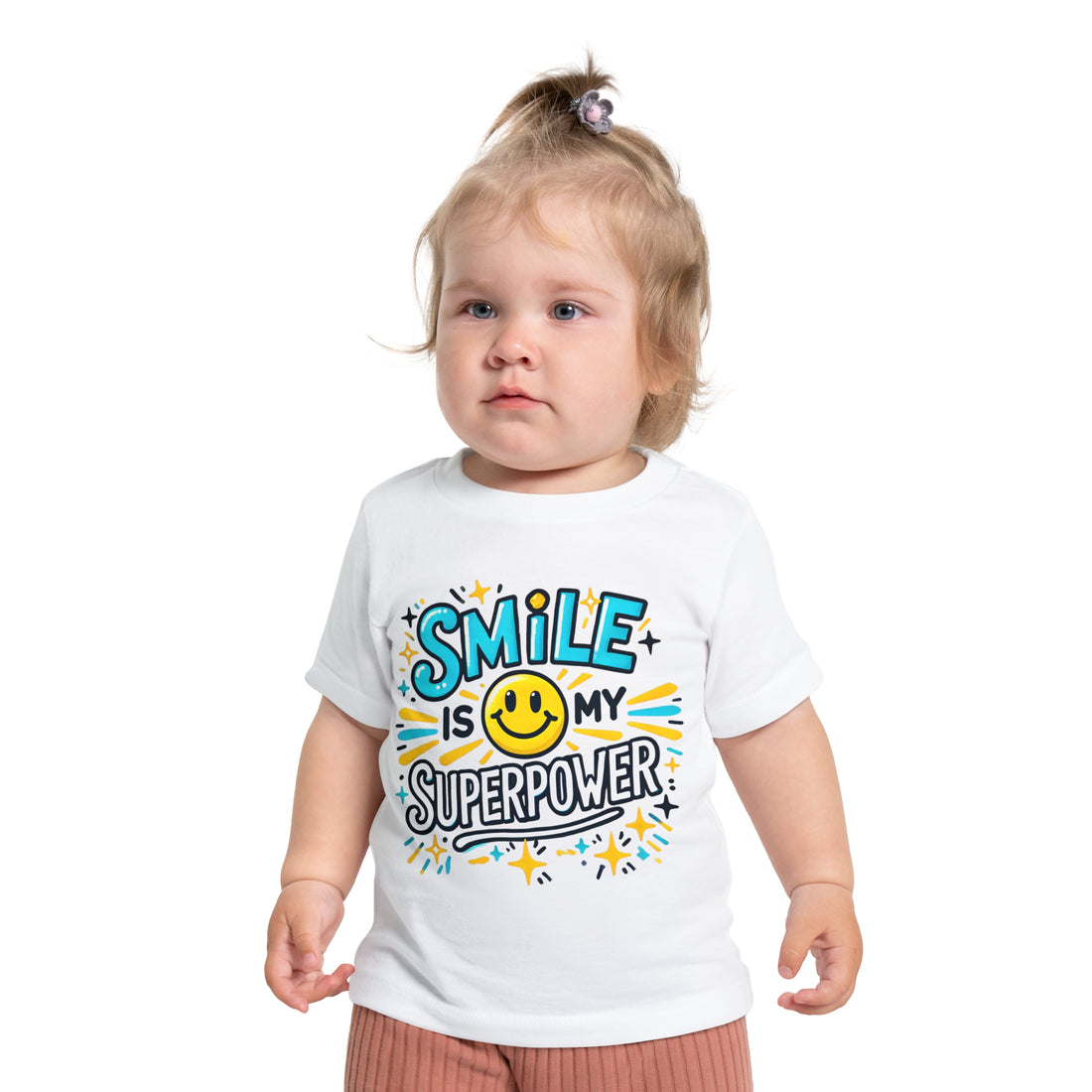 "Smile is my superpower" Baby Short Sleeve T-Shirt