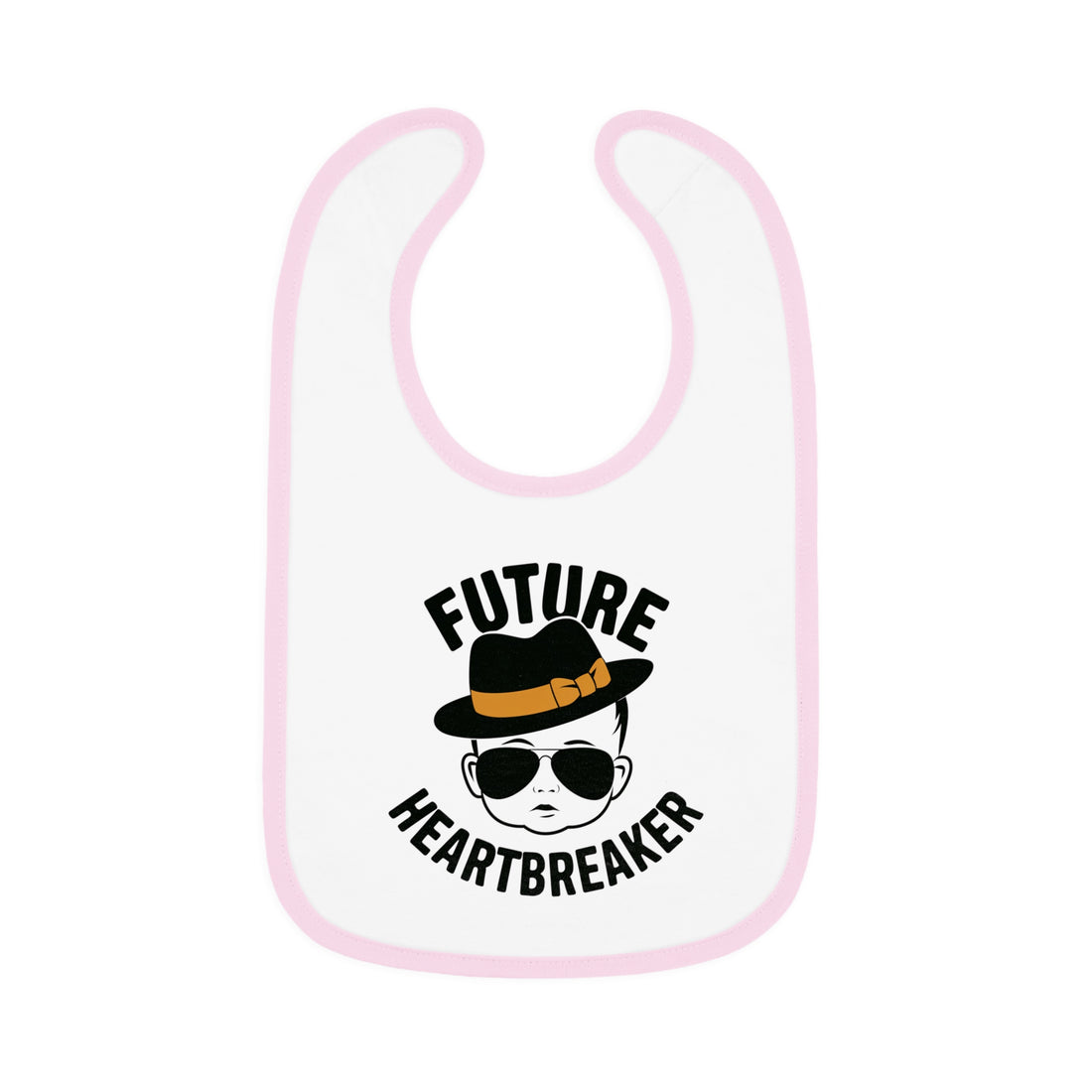 "Future heartbreaker" Baby Contrast Trim Jersey Bib