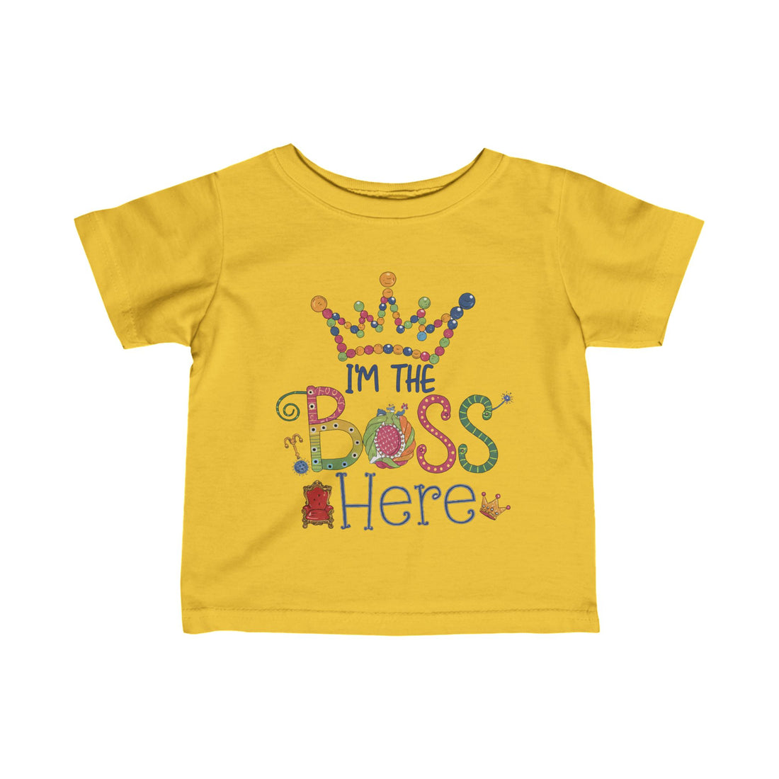 "I'm the boss here" Infant Fine Jersey Tee