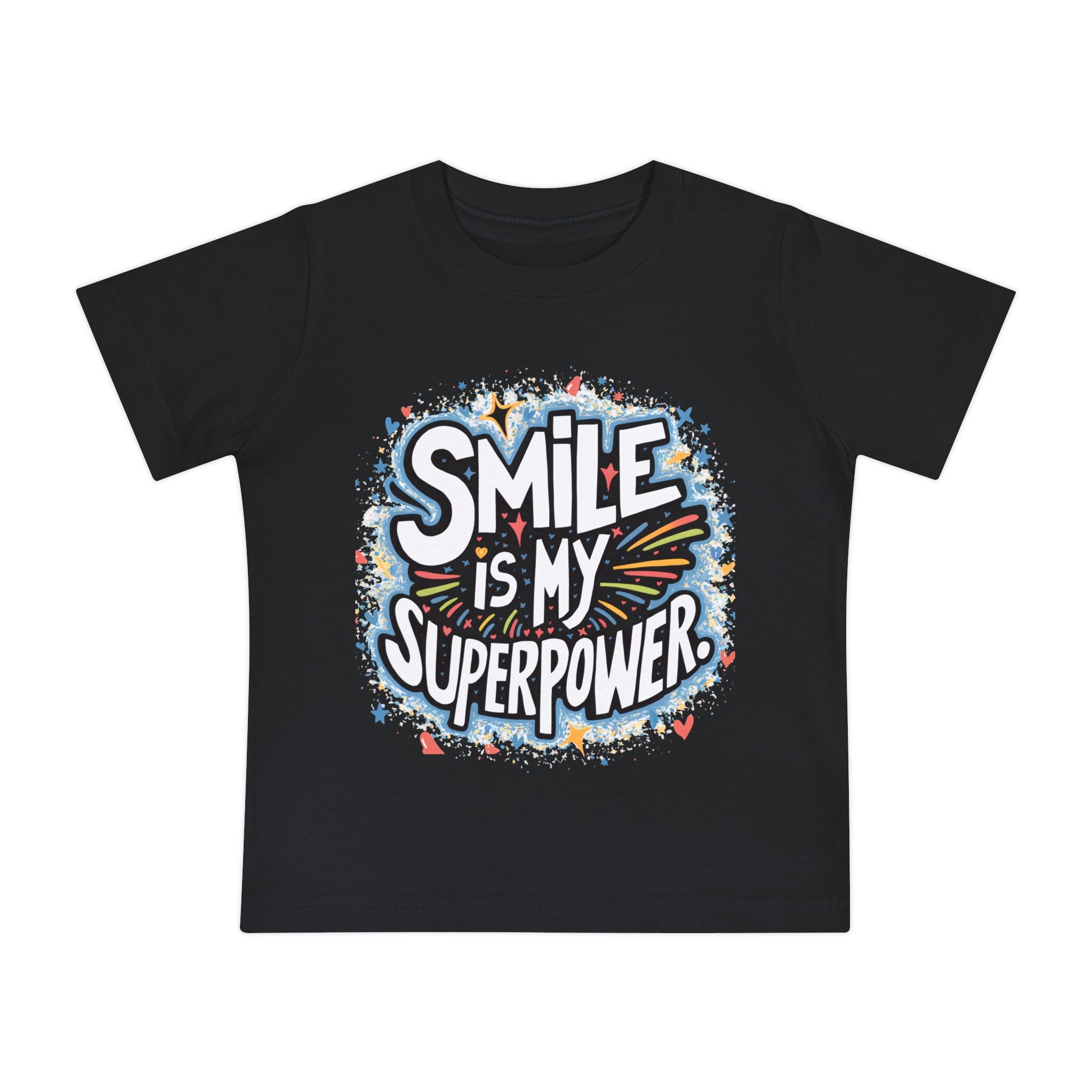 "Smile is my superpower" Baby Short Sleeve T-Shirt