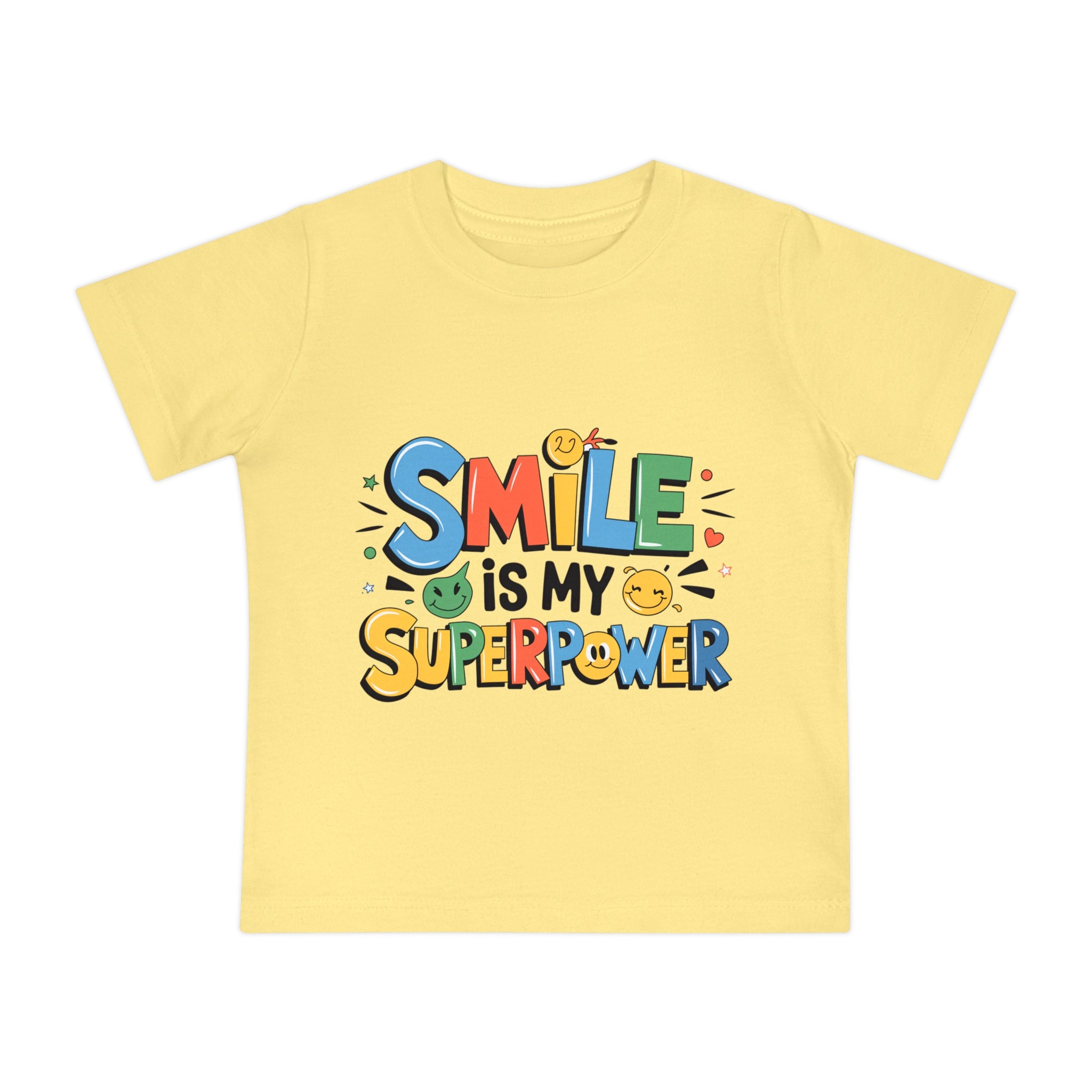 "Smile is my superpower" Baby Short Sleeve T-Shirt