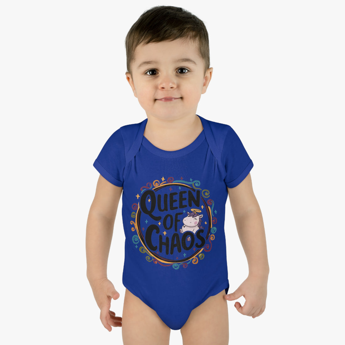 "Queen of chaos" Infant Baby Rib Bodysuit