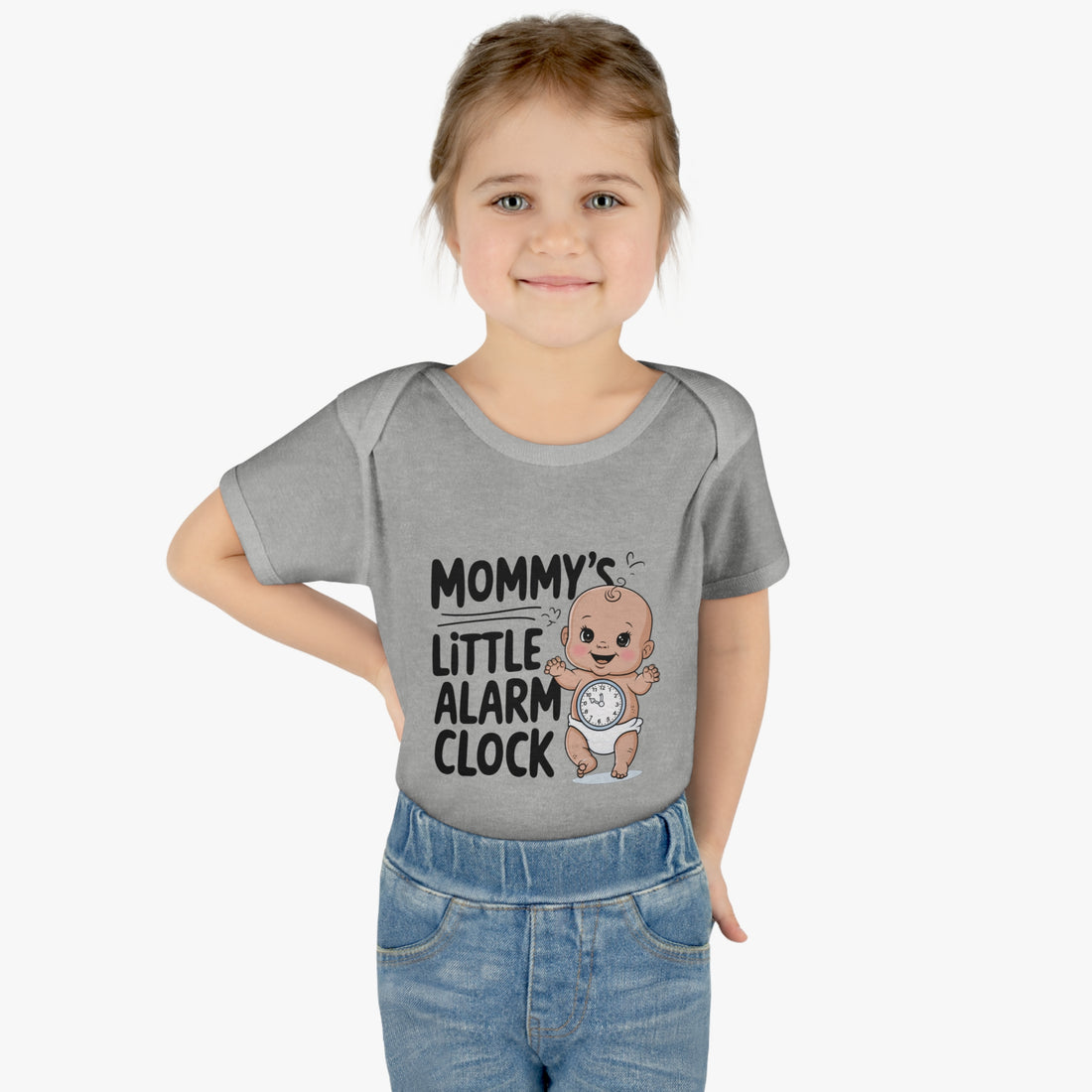 "Mommy's little alarm clock" Infant Baby Rib Bodysuit