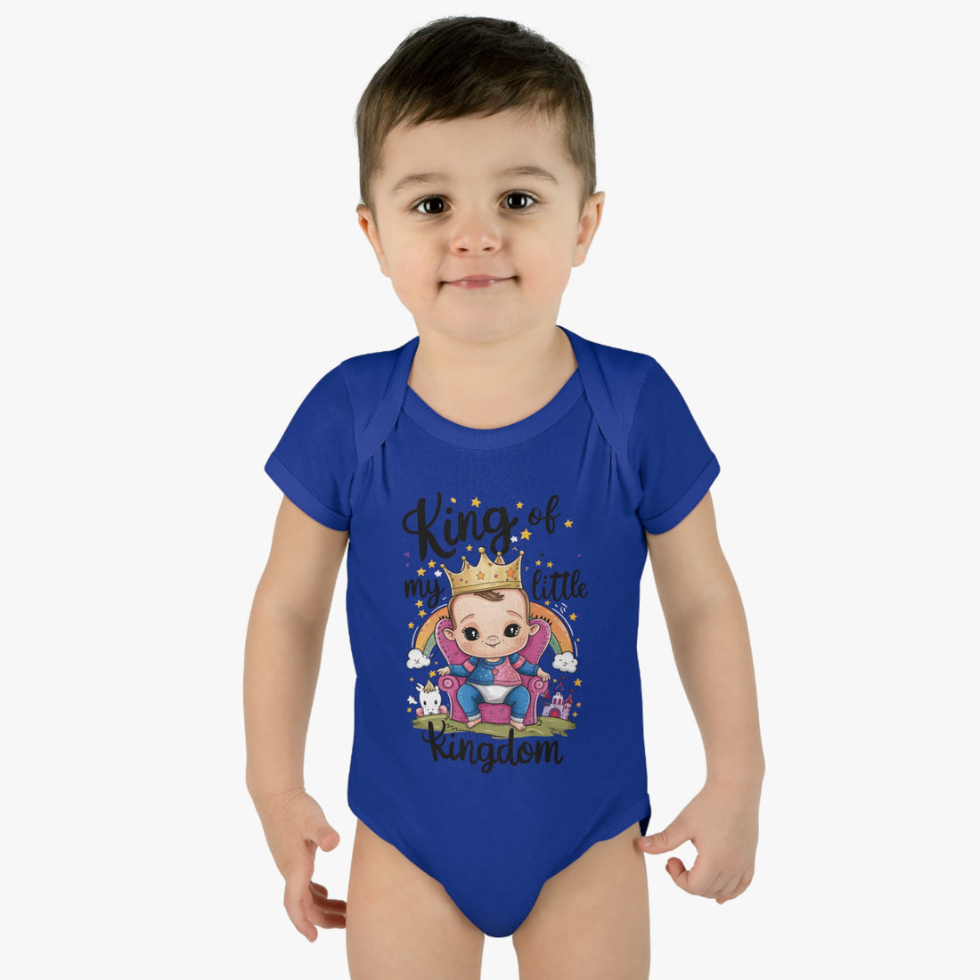 "King of my little kingdom" Infant Baby Rib Bodysuit