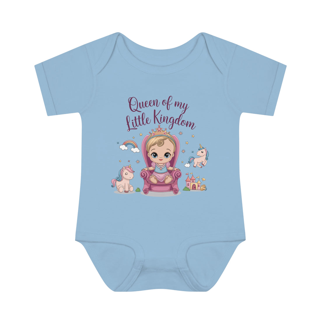 "Queen of my little kingdom" Infant Baby Rib Bodysuit