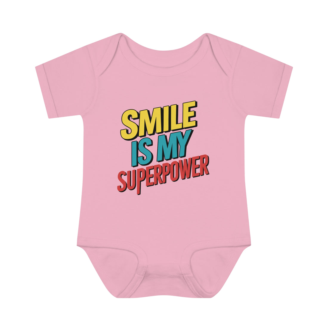 "Smile is my superpower" Infant Baby Rib Bodysuit