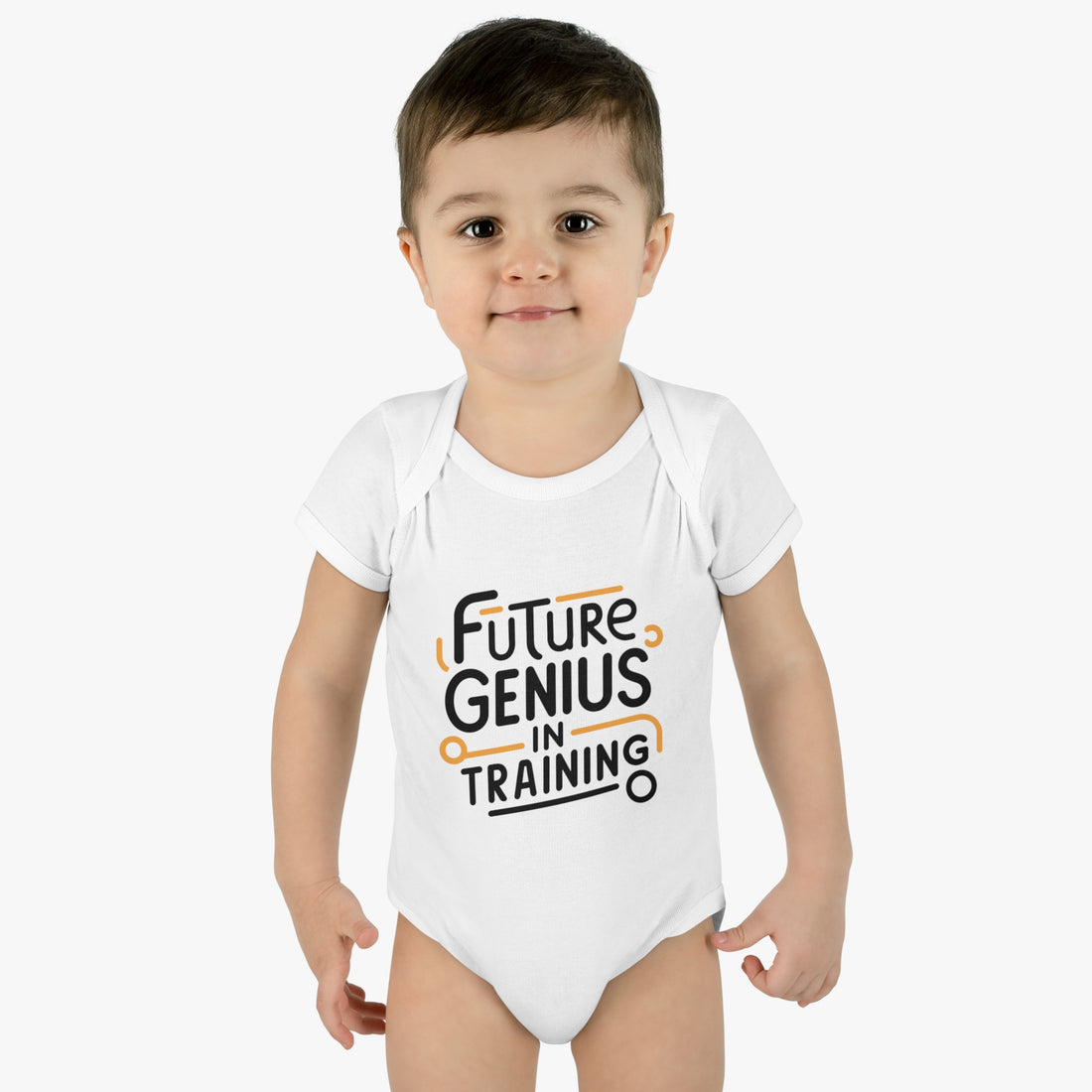 "Future genius in training" Infant Baby Rib Bodysuit