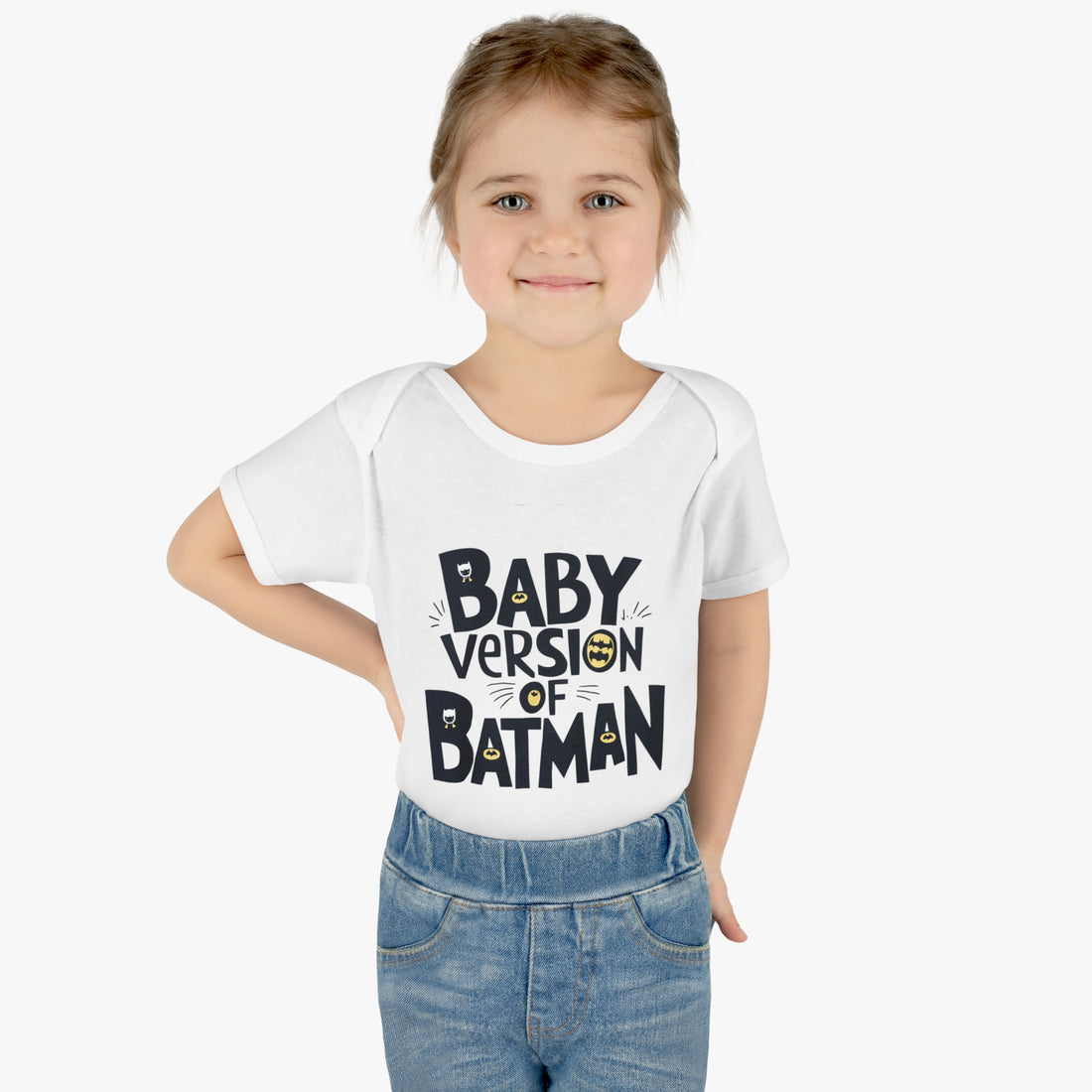 "Baby version of batman" Infant Baby Rib Bodysuit