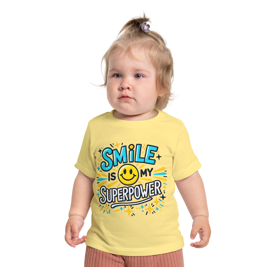 "Smile is my superpower" Baby Short Sleeve T-Shirt