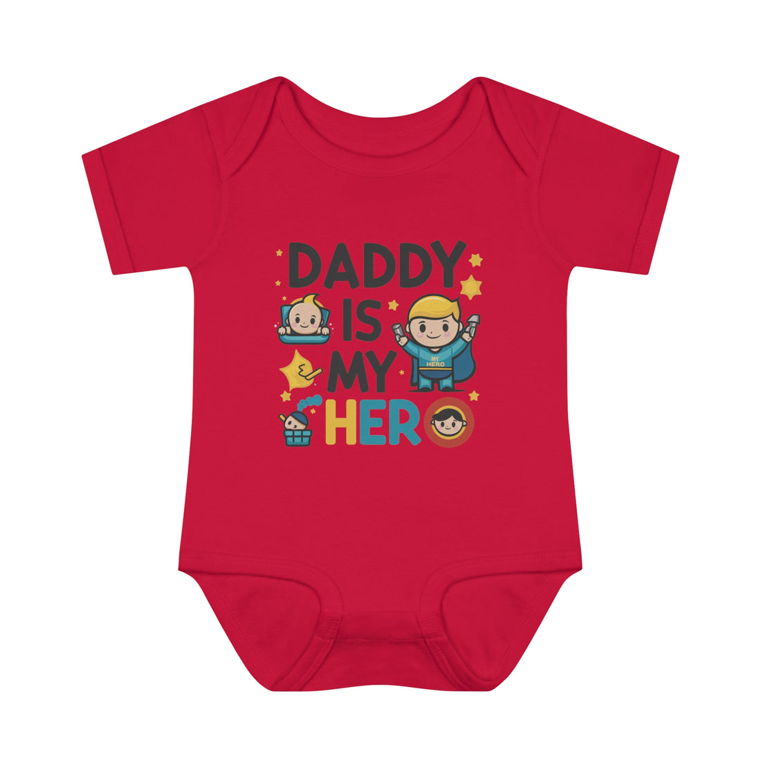 "Daddy is my hero" Infant Baby Rib Bodysuit