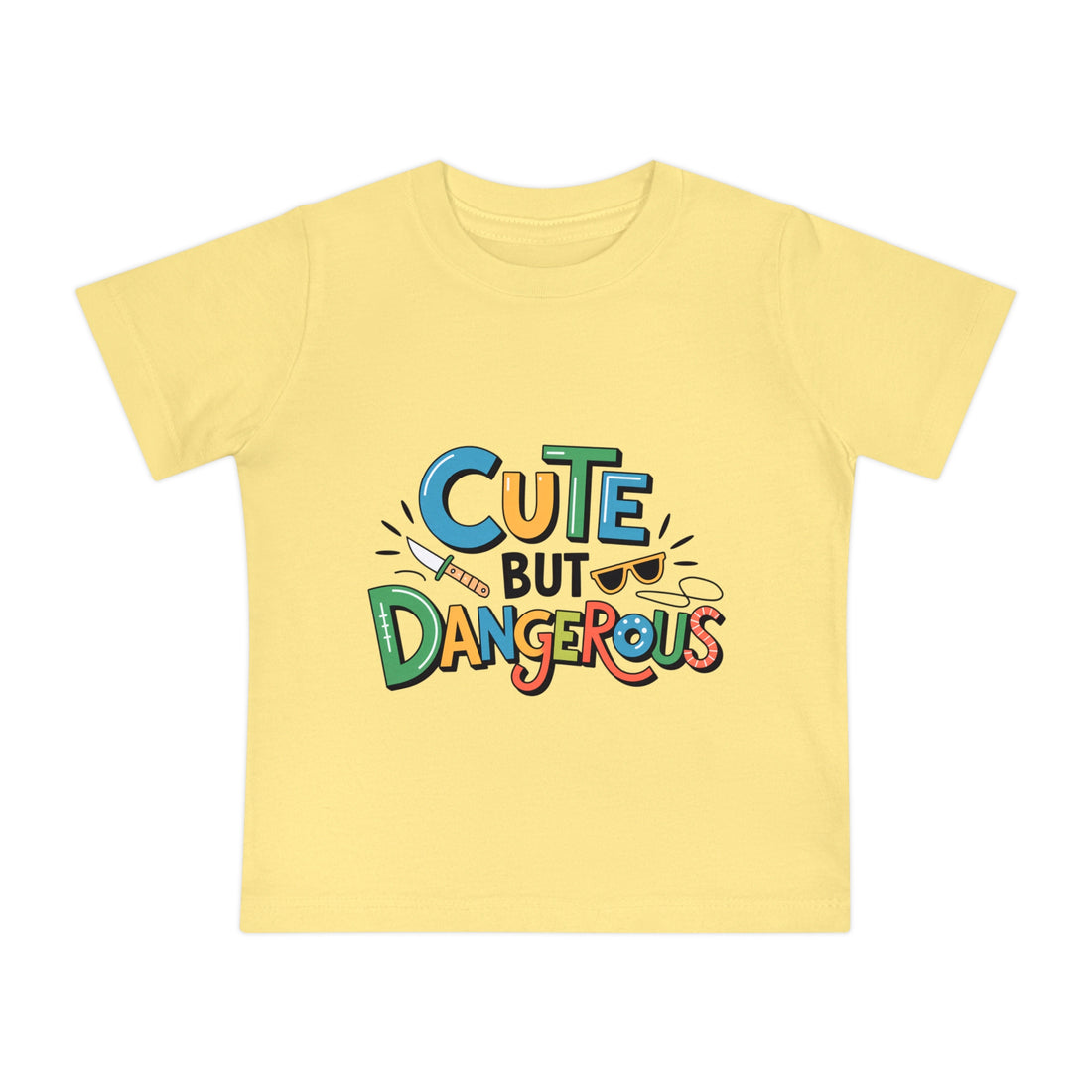 "Cute but dangerous" Baby Short Sleeve T-Shirt