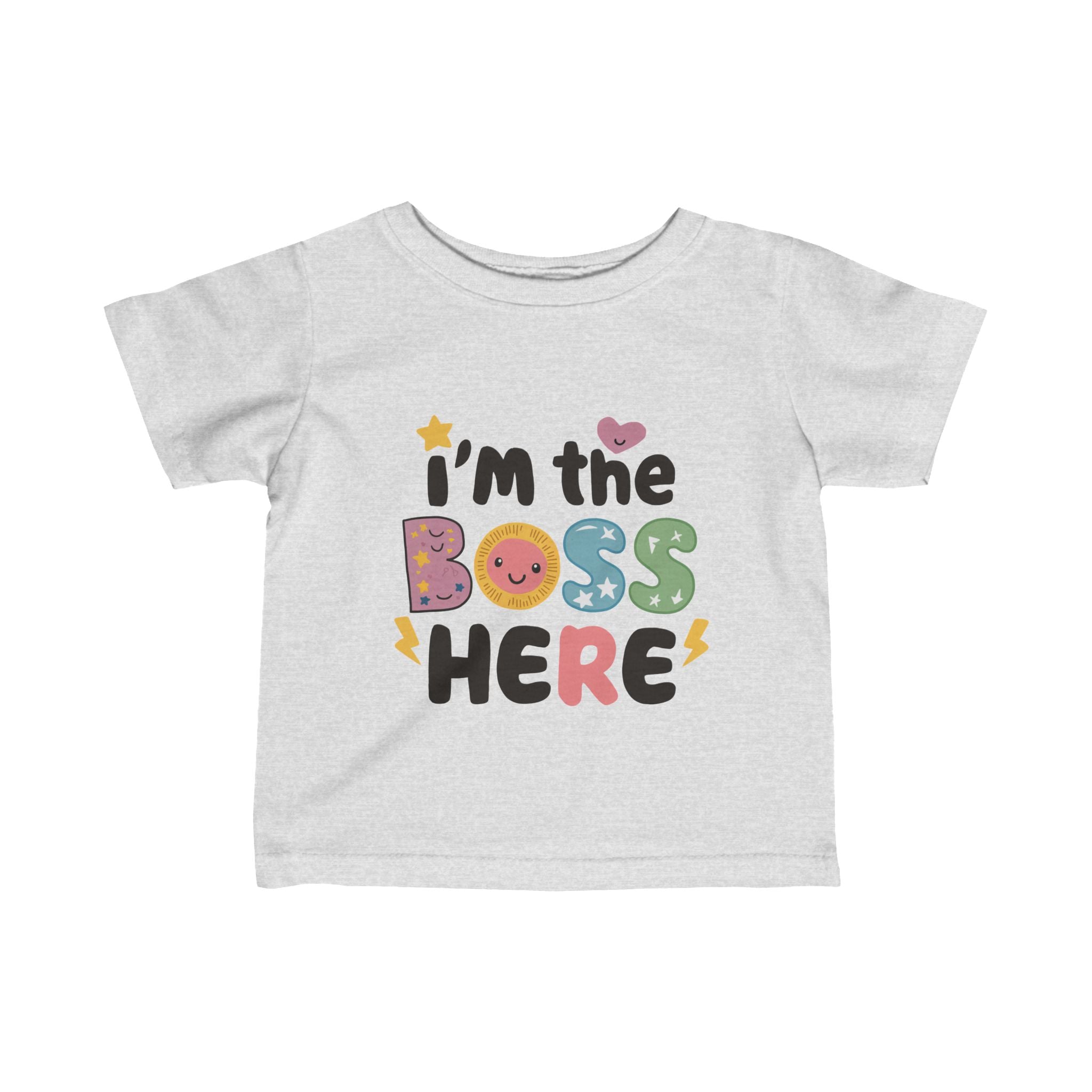 "I'm the boss here" Infant Fine Jersey Tee