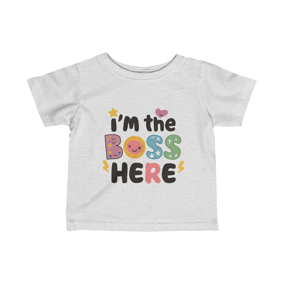 "I'm the boss here" Infant Fine Jersey Tee