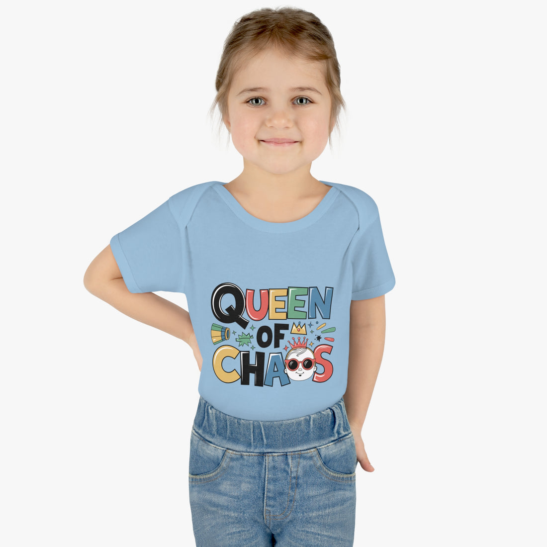 "Queen of chaos" Infant Baby Rib Bodysuit