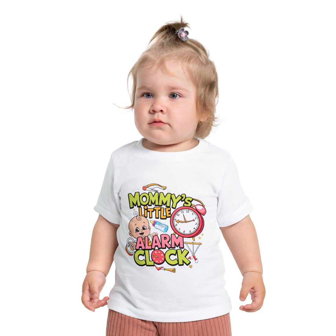 "Mommy's little alarm clock" Baby Short Sleeve T-Shirt