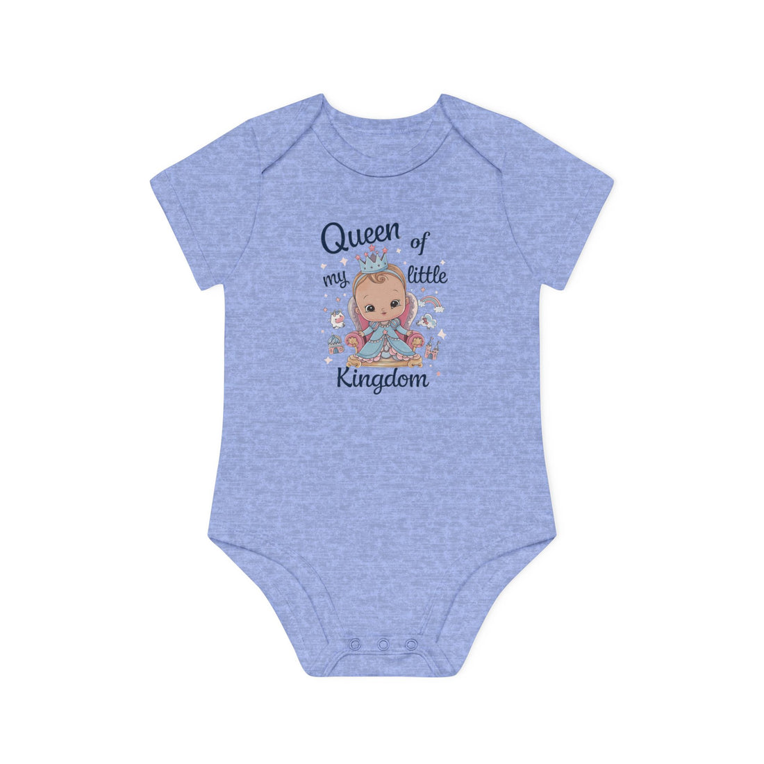 "Queen of my little kingdom" Baby Organic Short Sleeve Bodysuit