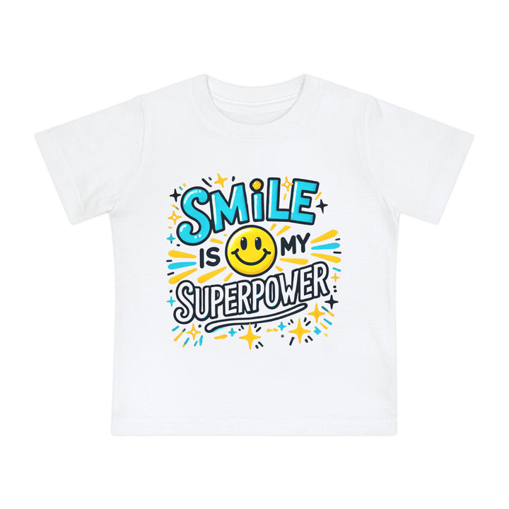 "Smile is my superpower" Baby Short Sleeve T-Shirt