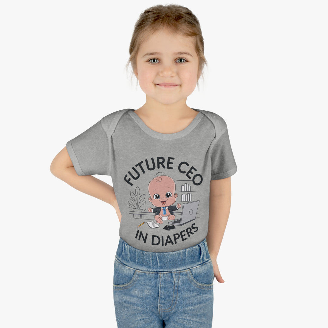 "Future CEO in diapers" Infant Baby Rib Bodysuit