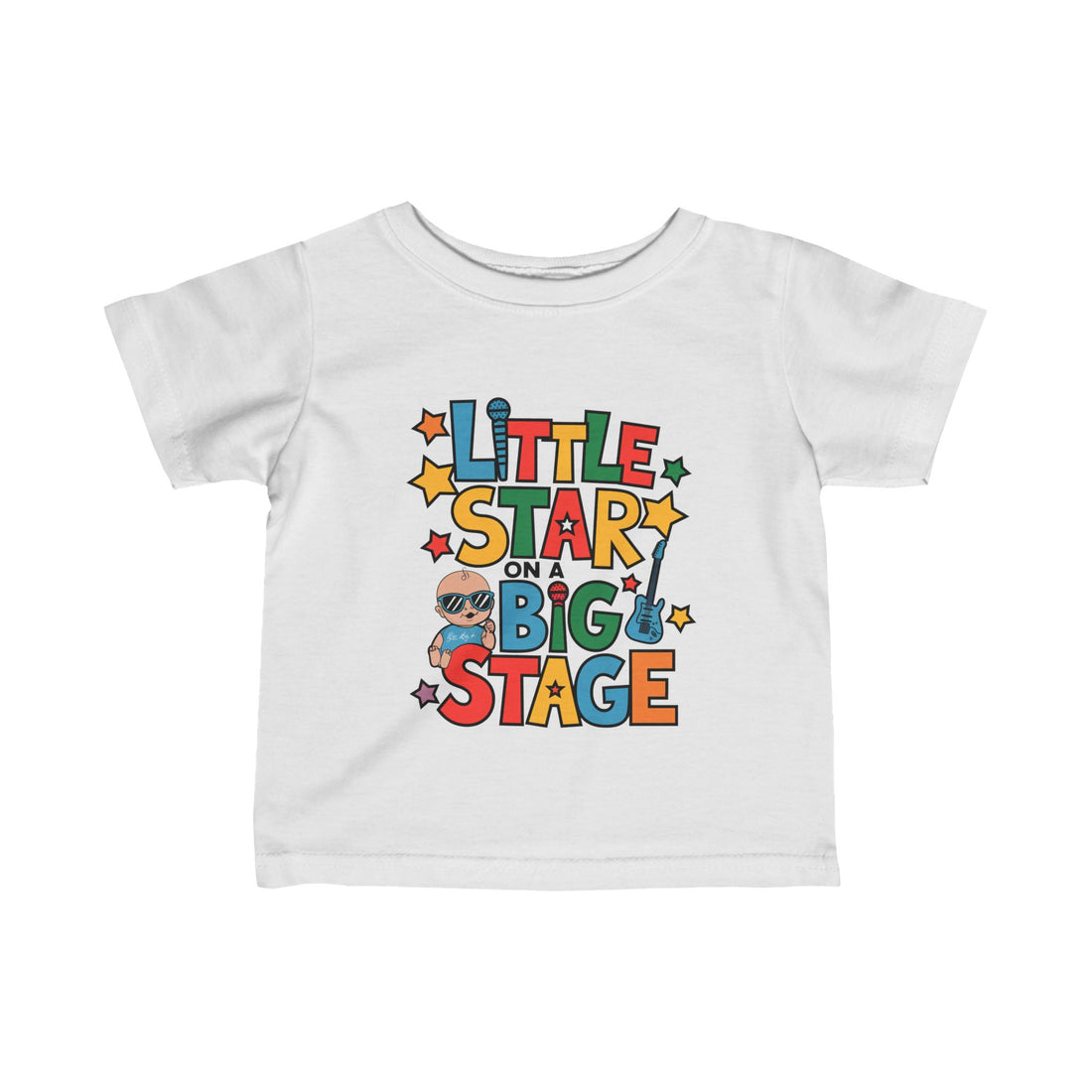 "Little star on a big stage" Infant Fine Jersey Tee