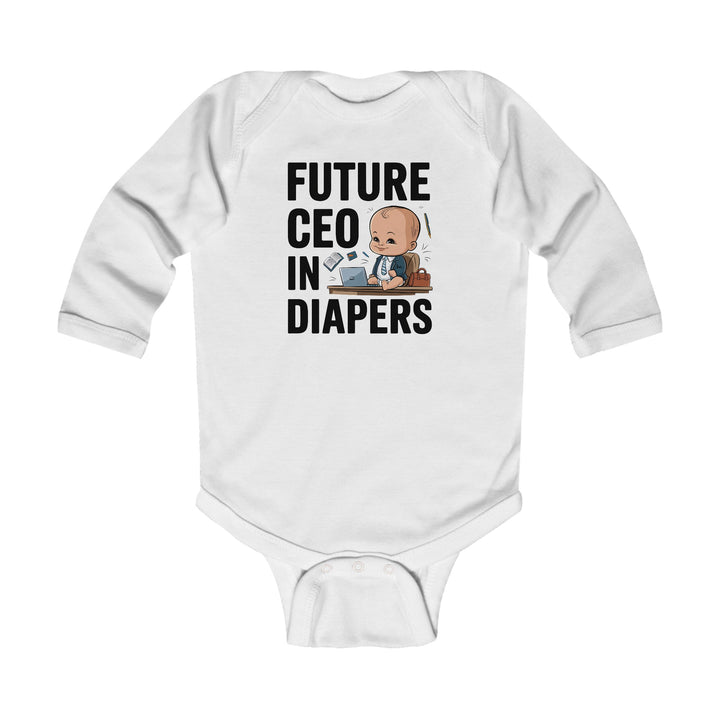 "Future CEO in diapers" Infant Long Sleeve Bodysuit