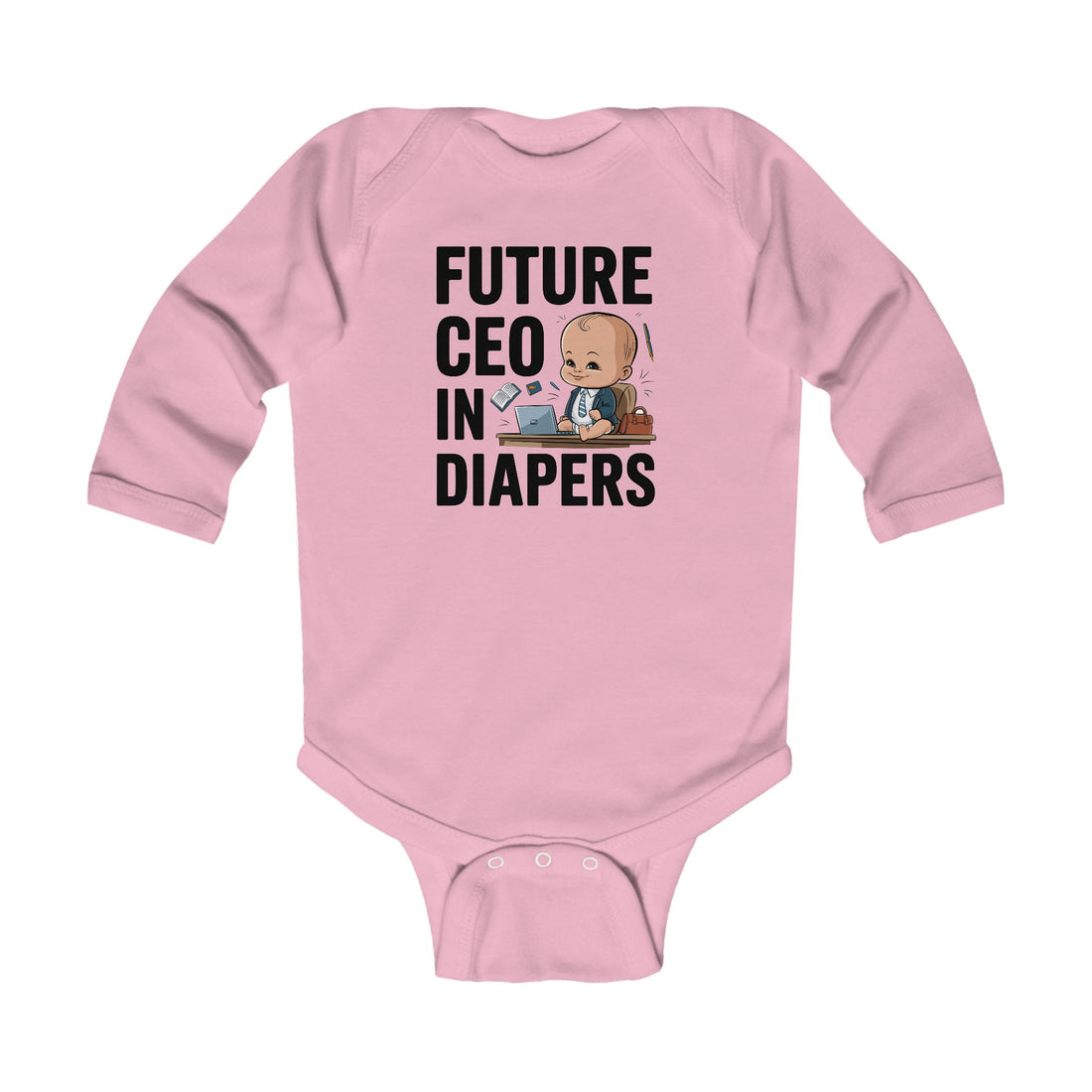 "Future CEO in diapers" Infant Long Sleeve Bodysuit