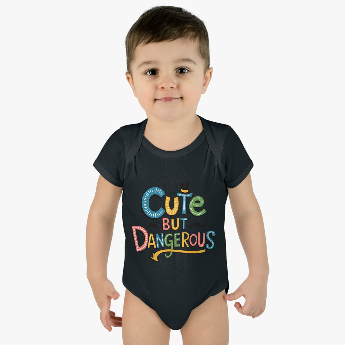 "Cute but dangerous" Infant Baby Rib Bodysuit