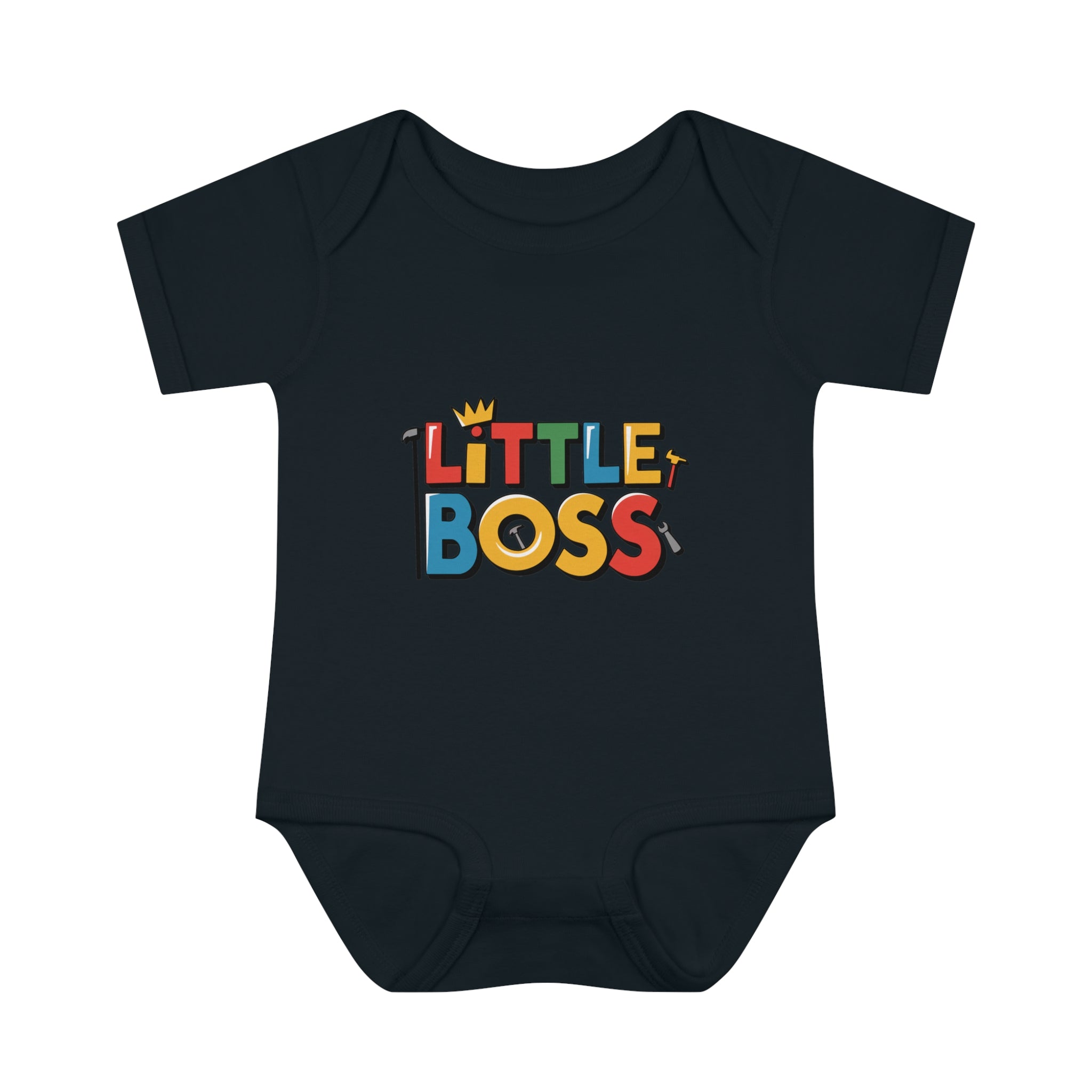 "Little boss" Infant Baby Rib Bodysuit