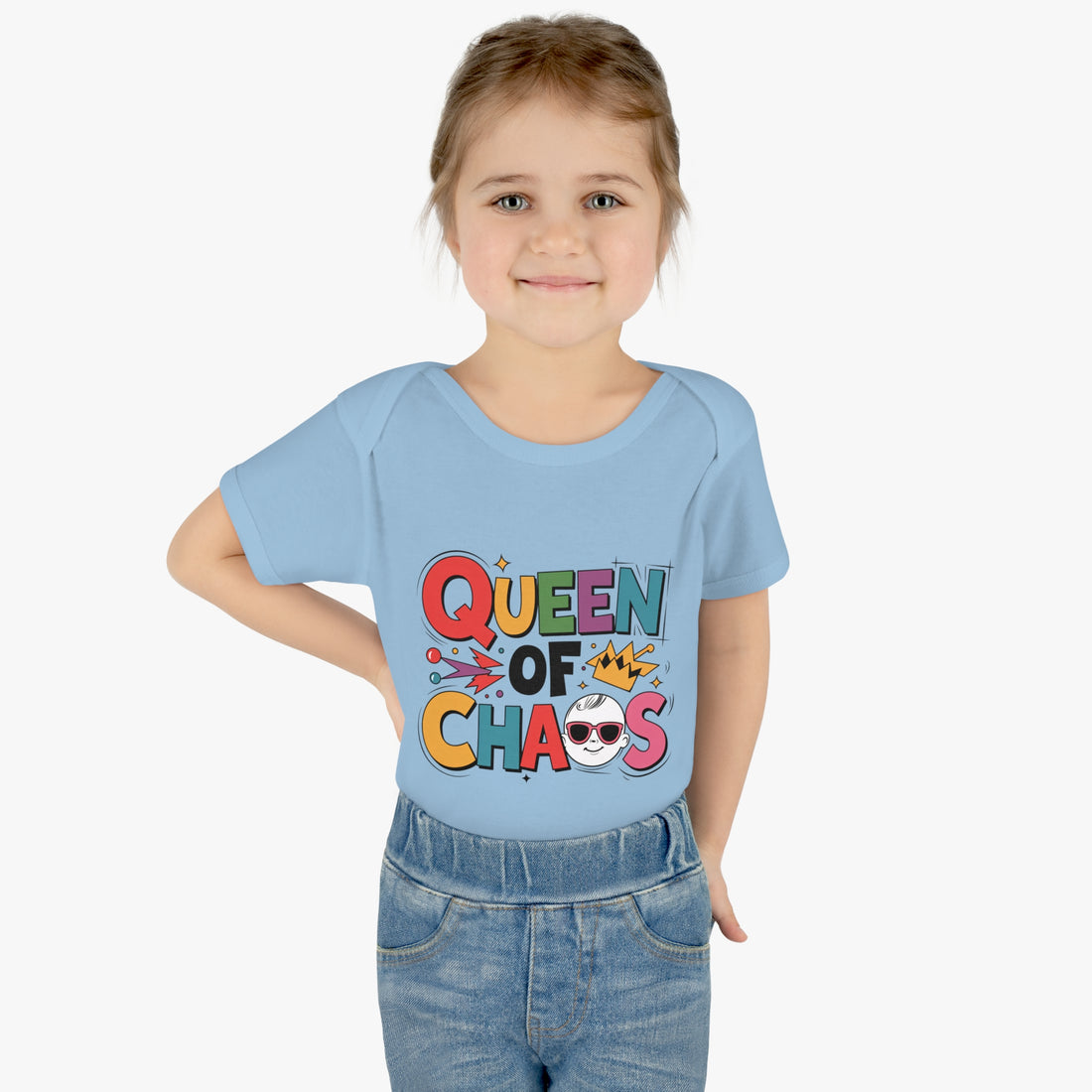 "Queen of chaos" Infant Baby Rib Bodysuit