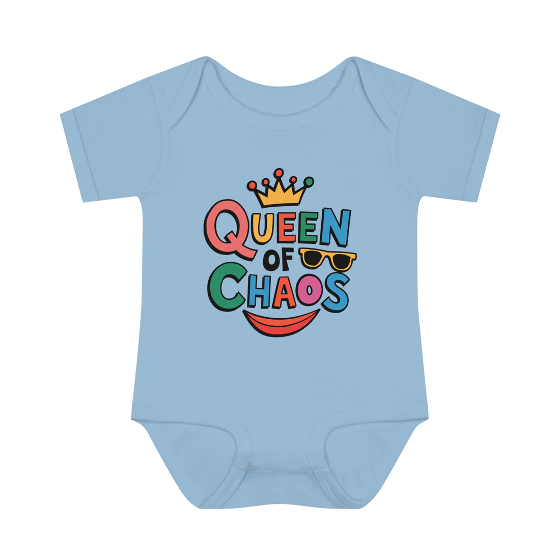 "Queen of chaos" Infant Baby Rib Bodysuit