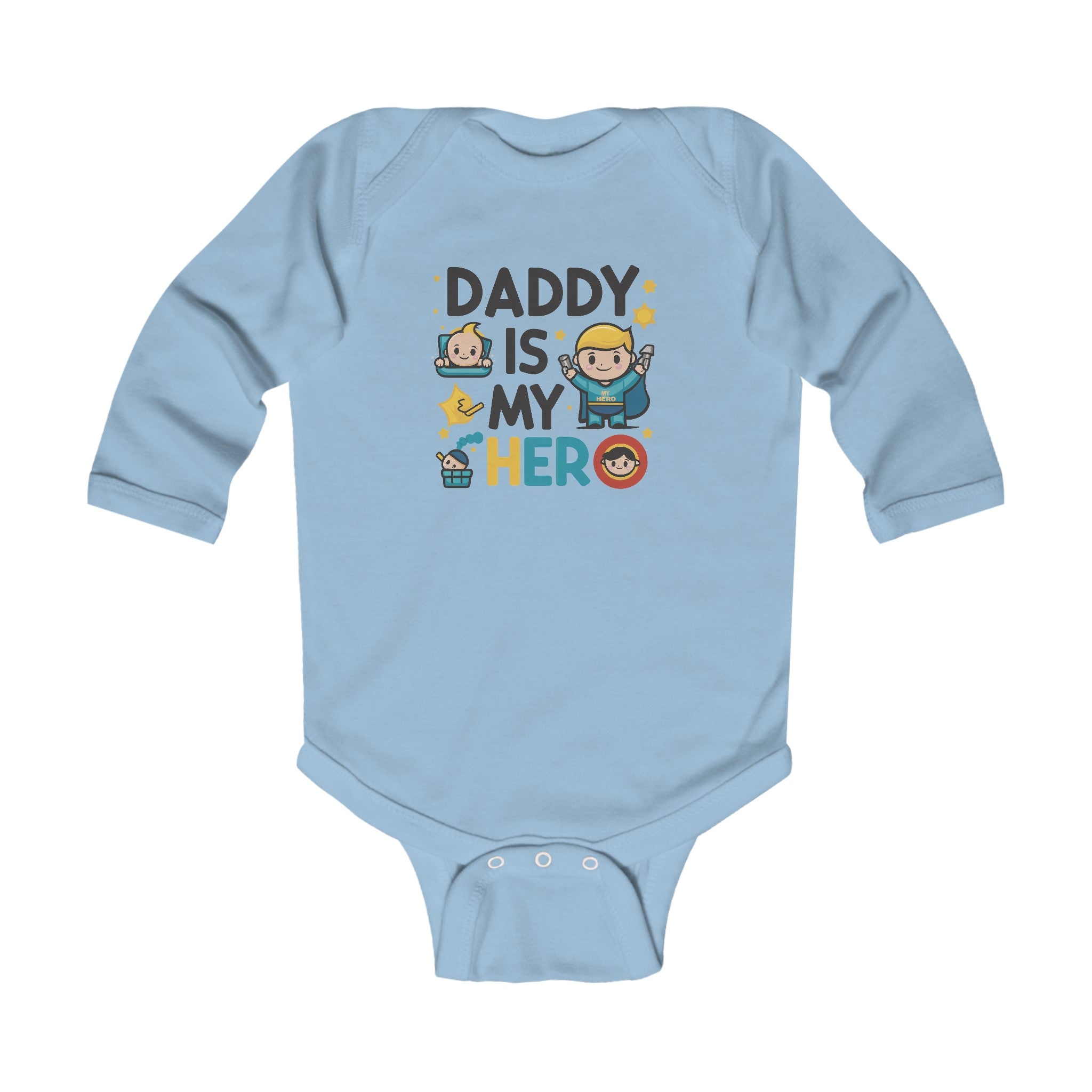 "Daddy is my hero" Infant Long Sleeve Bodysuit