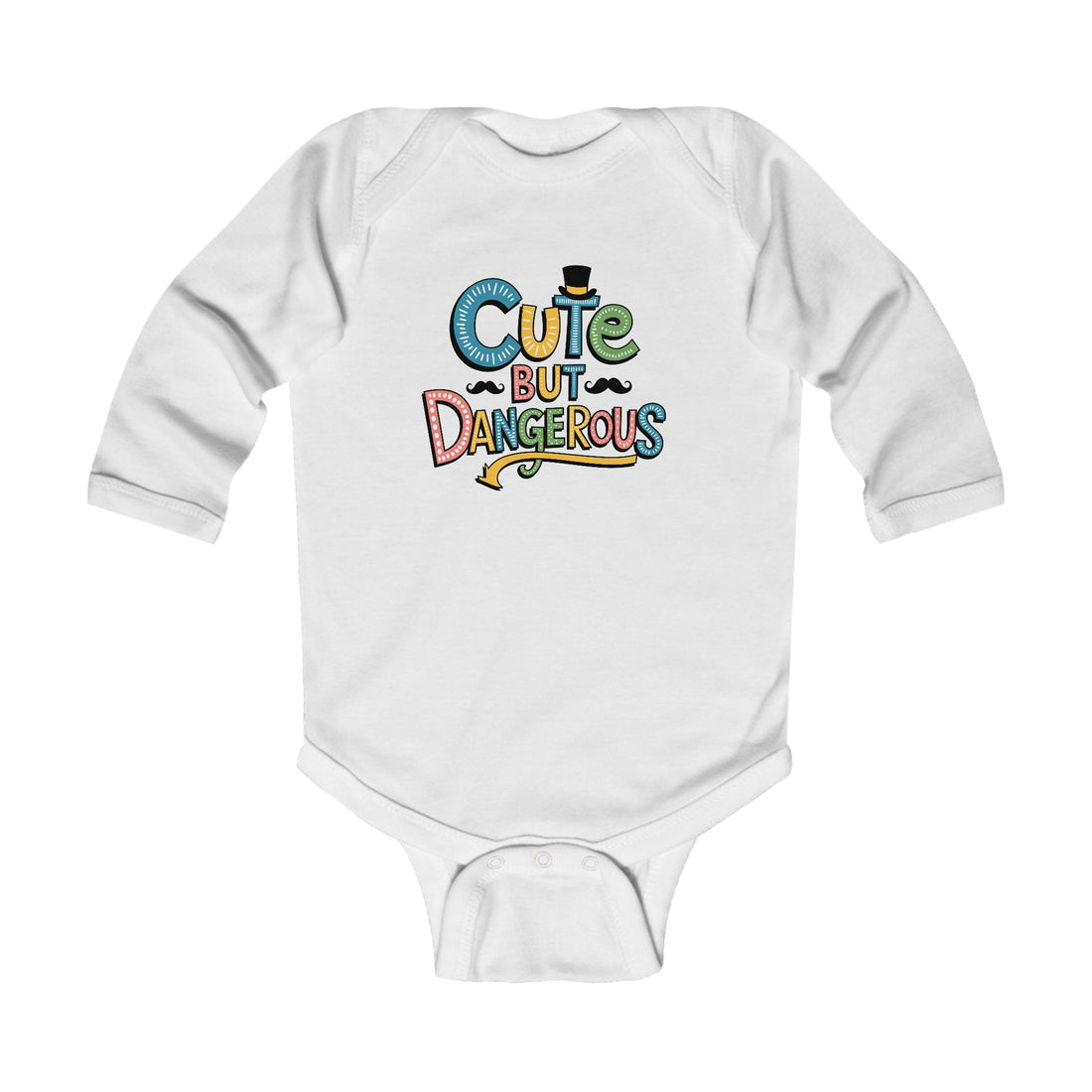 "Cute but dangerous" Infant Long Sleeve Bodysuit