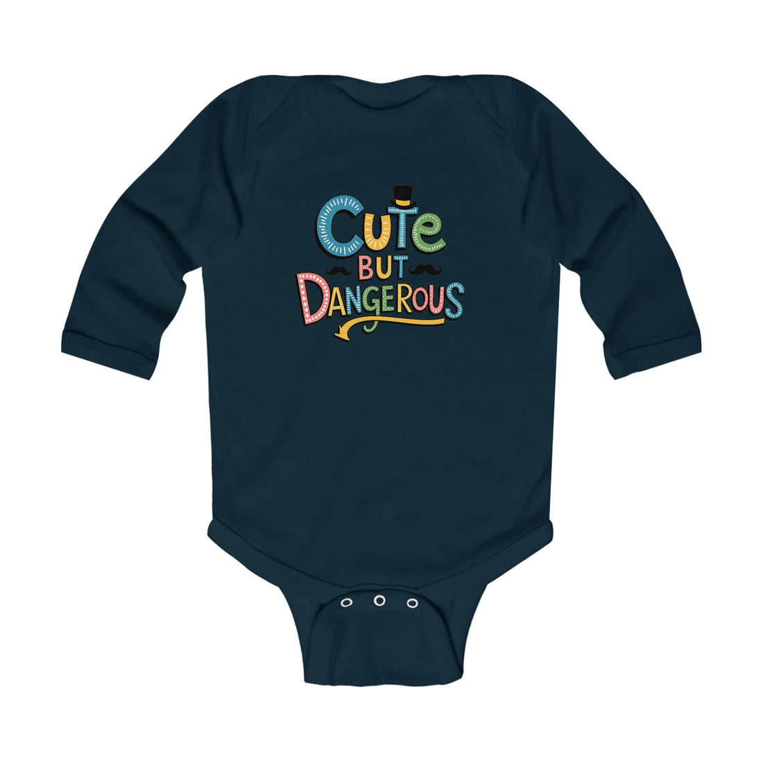 "Cute but dangerous" Infant Long Sleeve Bodysuit