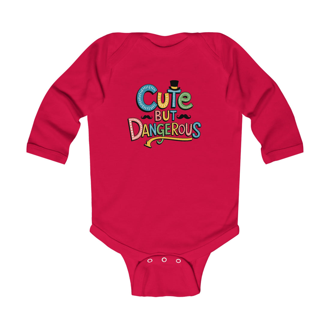 "Cute but dangerous" Infant Long Sleeve Bodysuit