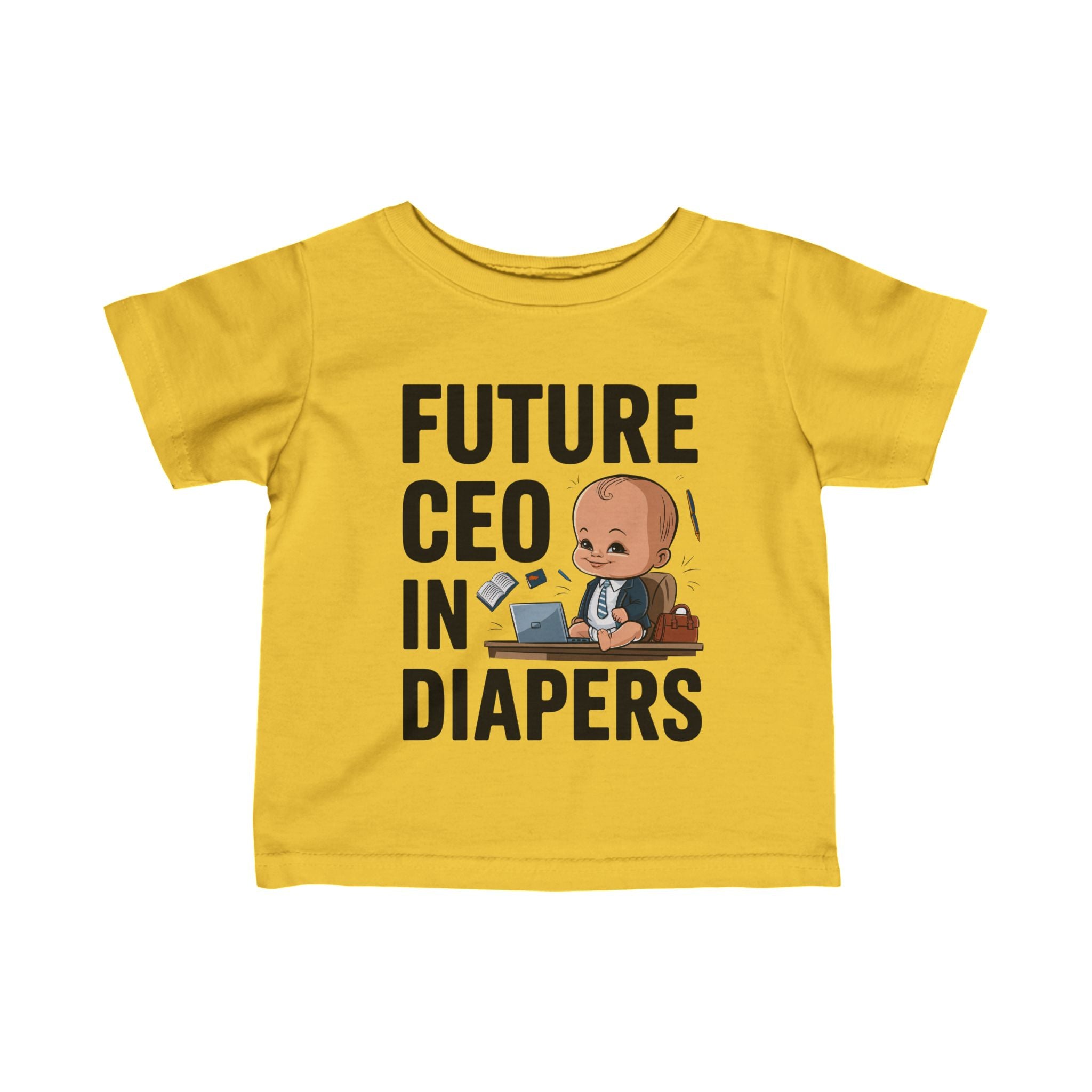 "Future CEO in diapers" Infant Fine Jersey Tee