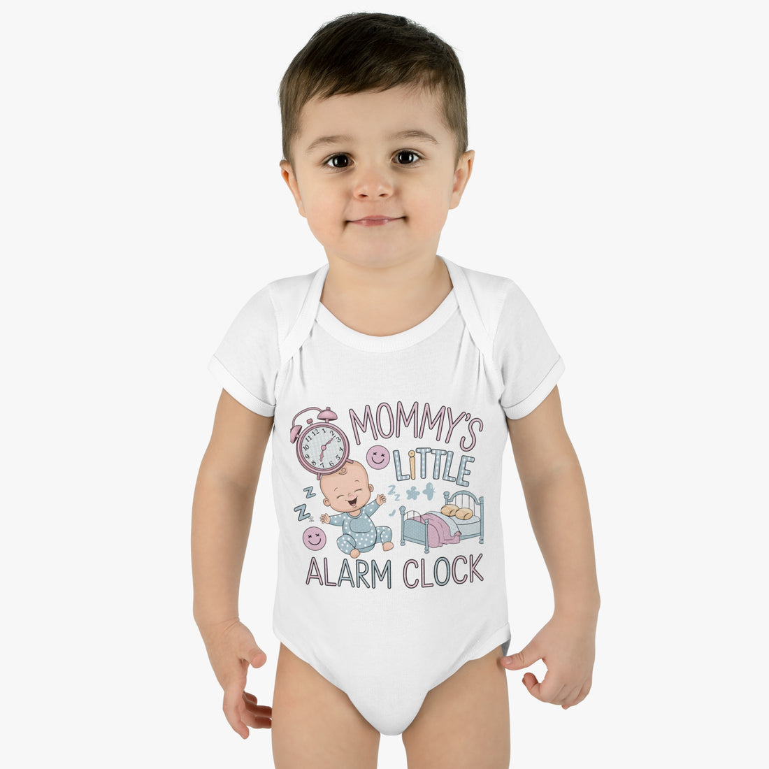 "Mommy's little alarm clock" Infant Baby Rib Bodysuit