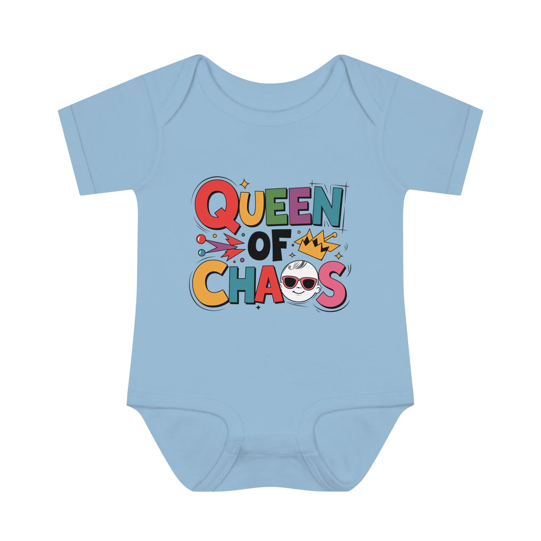 "Queen of chaos" Infant Baby Rib Bodysuit