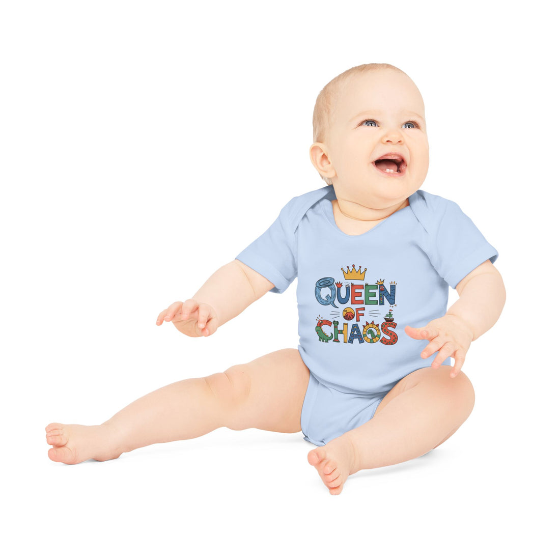 "Queen of chaos" Baby Organic Short Sleeve Bodysuit