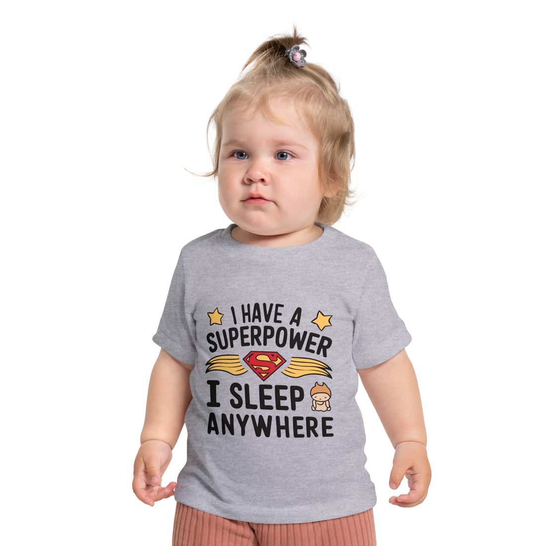 "I have a superpower I sleep anywhere" Baby Short Sleeve T-Shirt