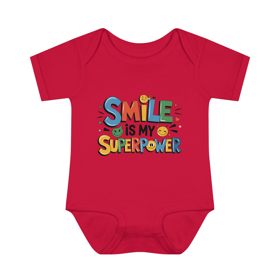 "Smile is my superpower" Infant Baby Rib Bodysuit