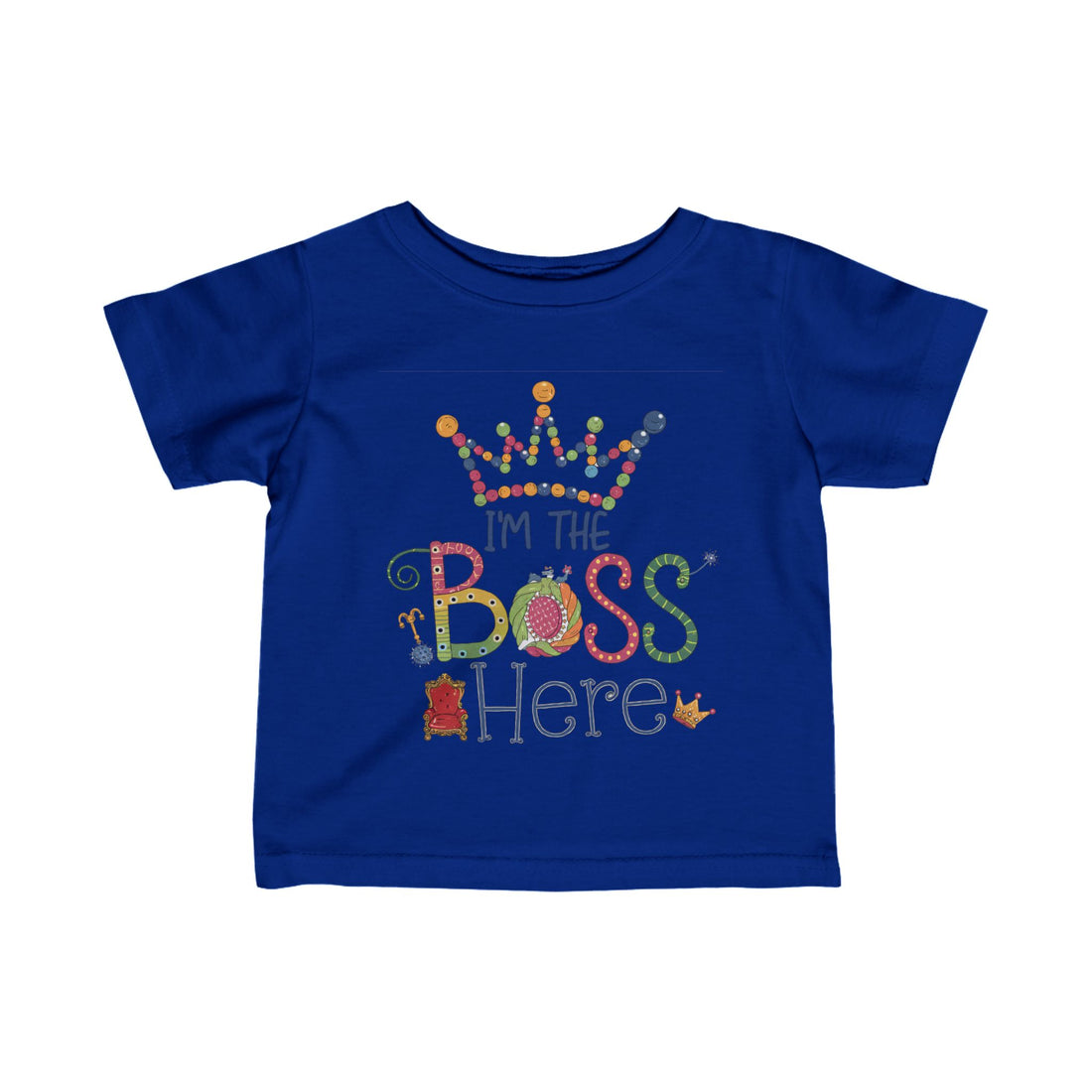 "I'm the boss here" Infant Fine Jersey Tee