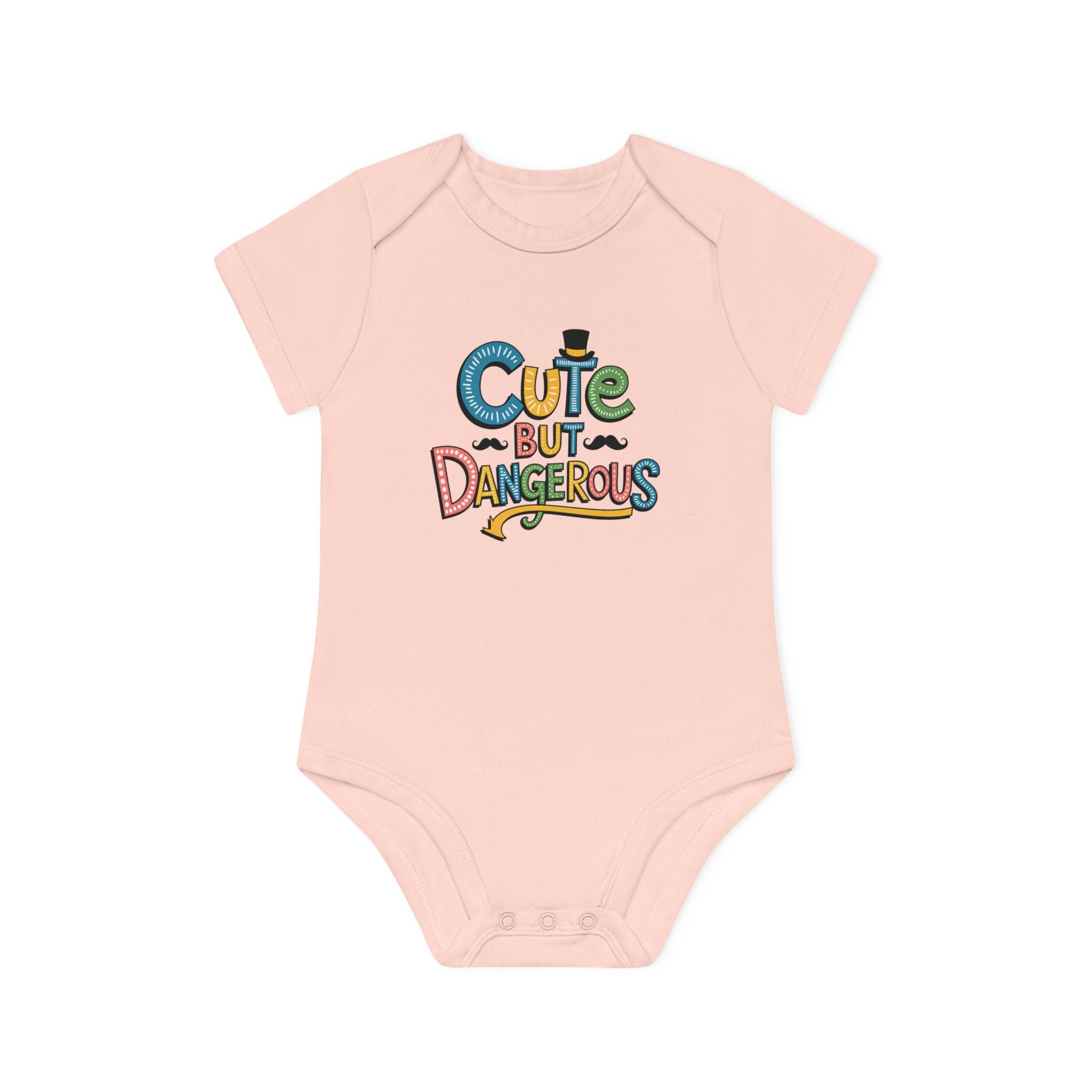 "Cute but dangerous" Baby Organic Short Sleeve Bodysuit