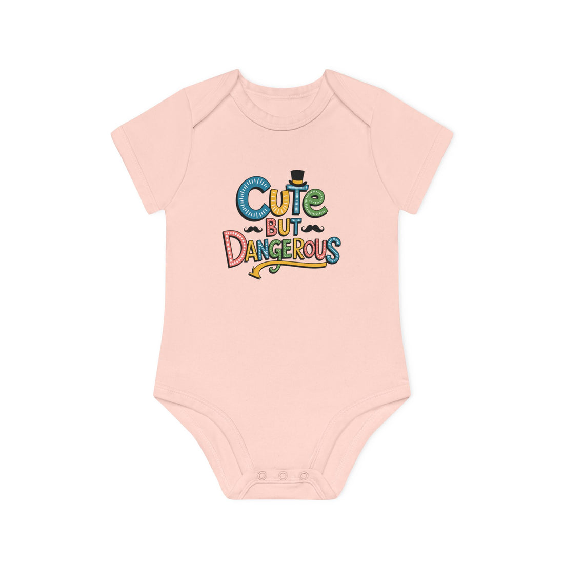 "Cute but dangerous" Baby Organic Short Sleeve Bodysuit