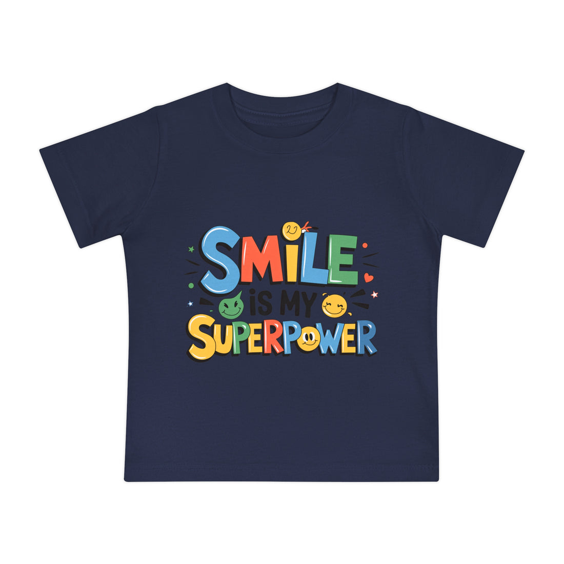 "Smile is my superpower" Baby Short Sleeve T-Shirt