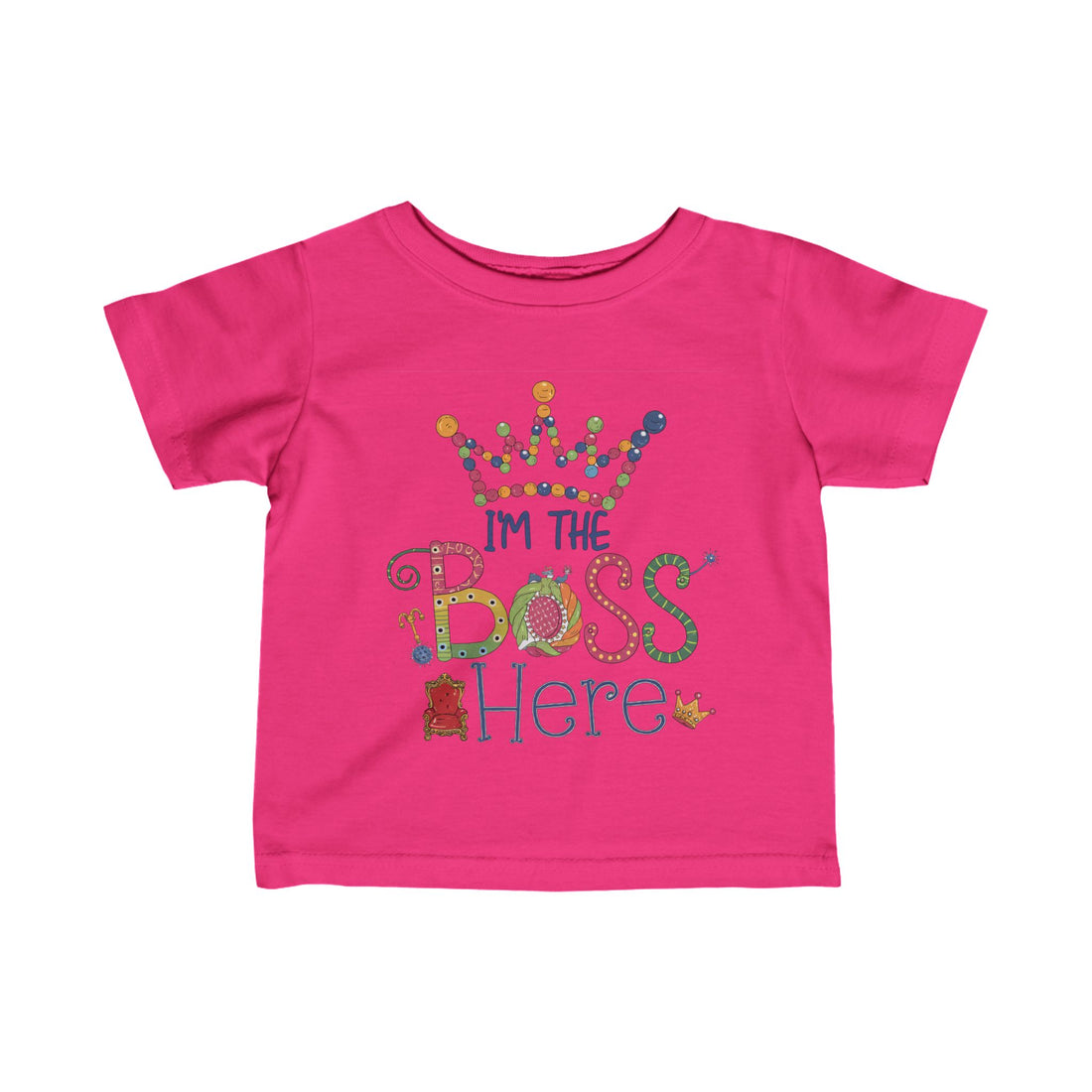 "I'm the boss here" Infant Fine Jersey Tee