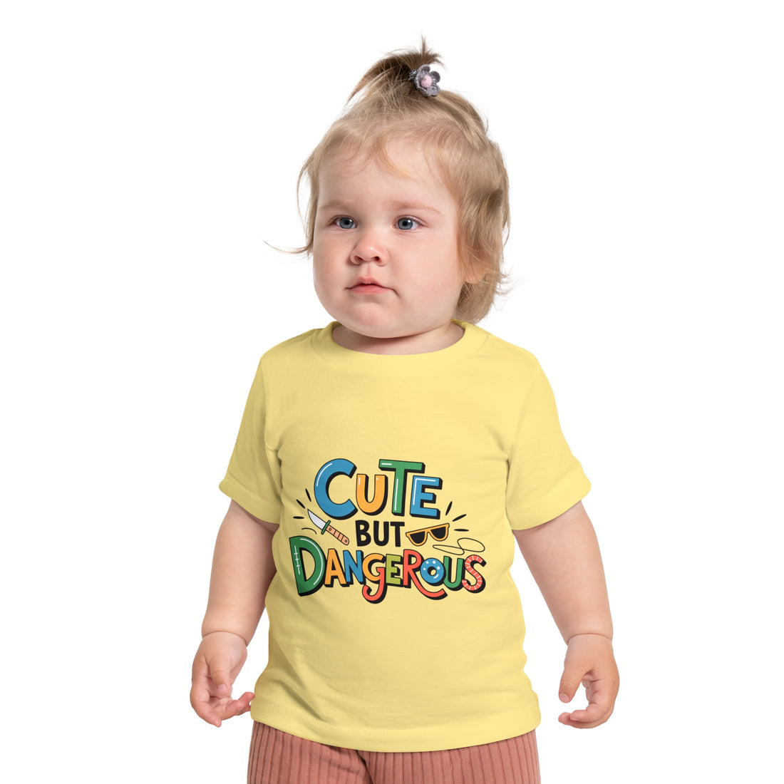 "Cute but dangerous" Baby Short Sleeve T-Shirt