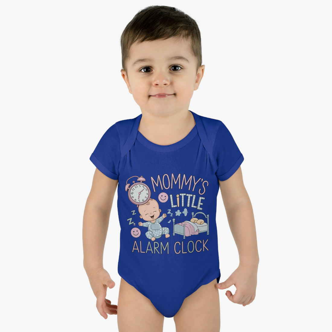 "Mommy's little alarm clock" Infant Baby Rib Bodysuit