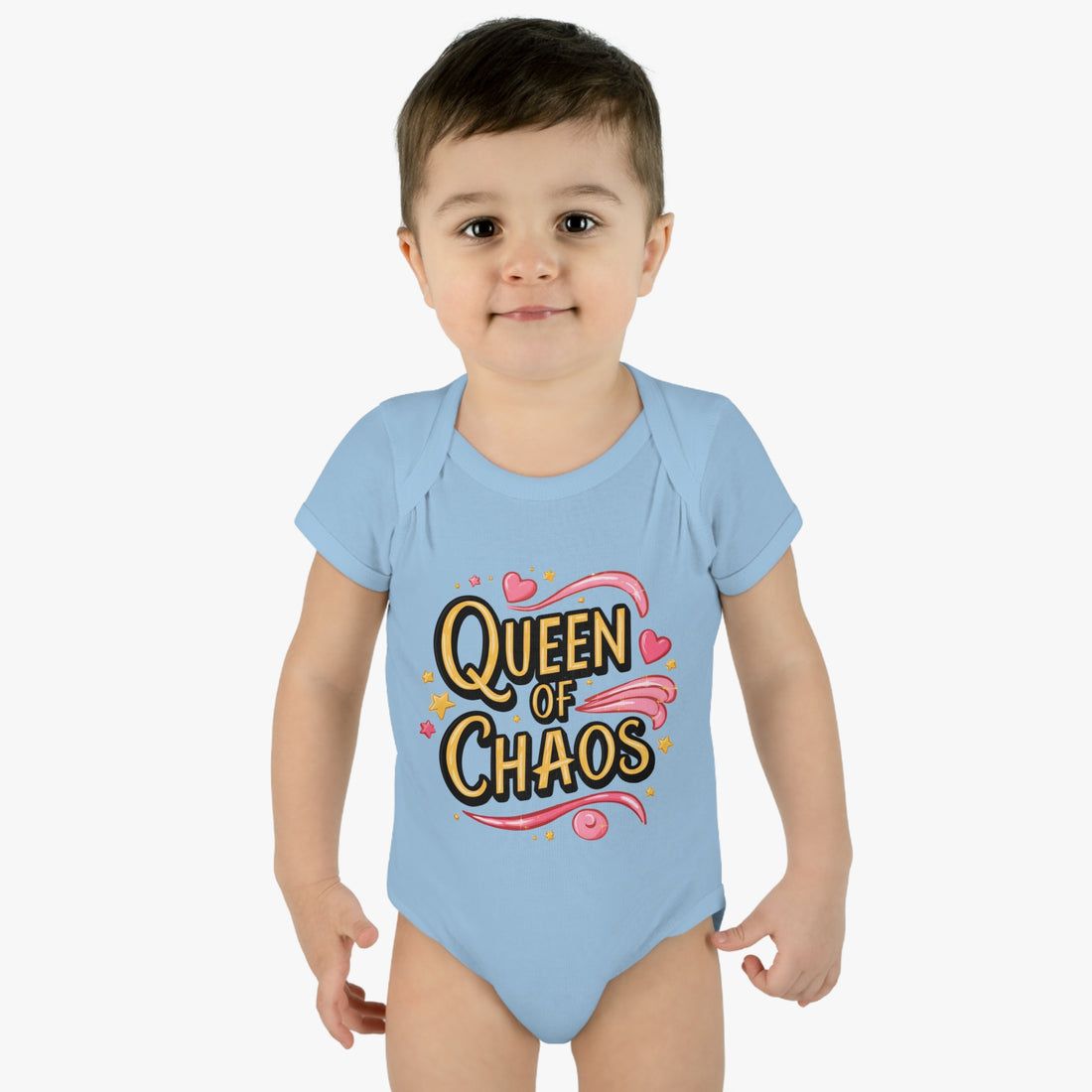 "Queen of chaos" Infant Baby Rib Bodysuit