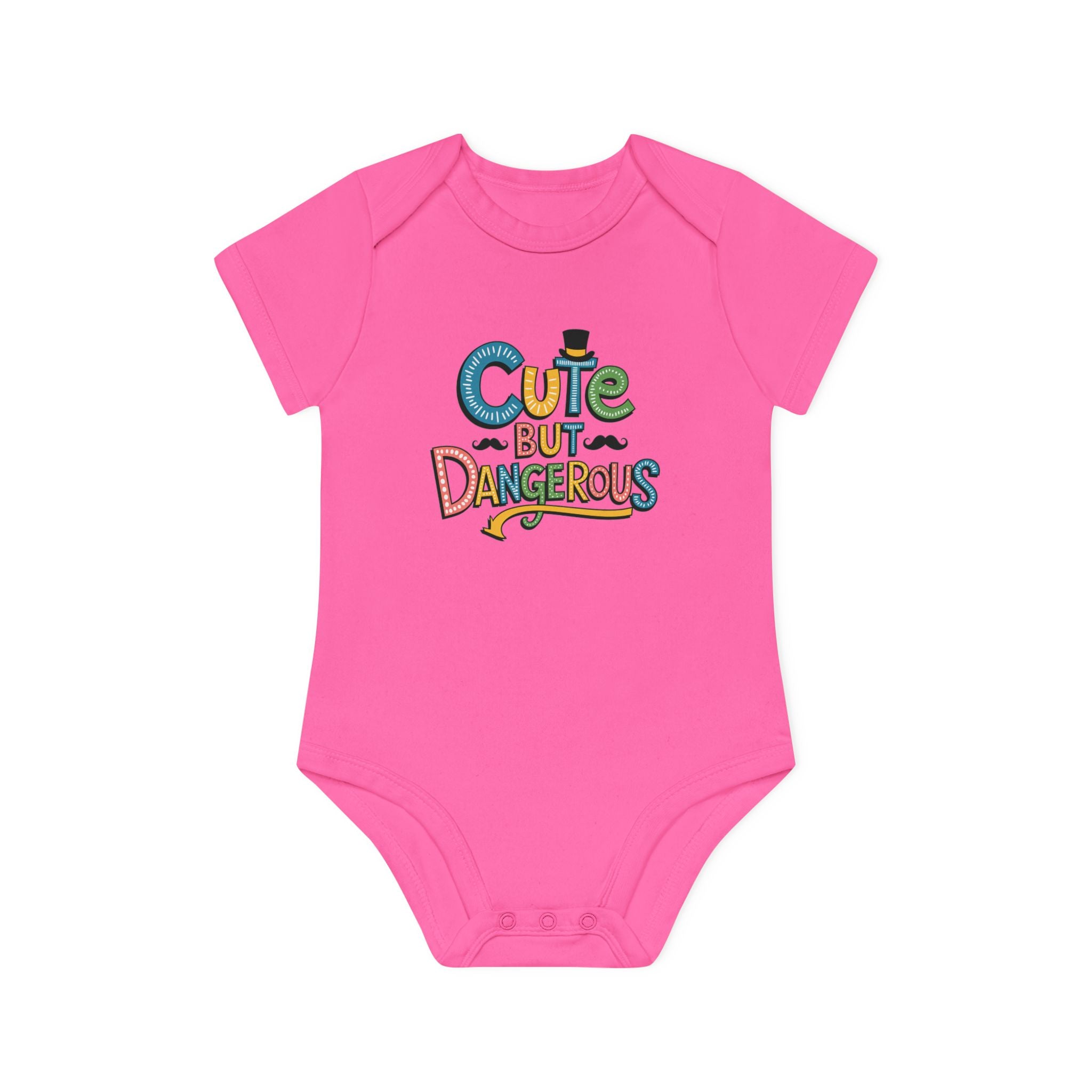 "Cute but dangerous" Baby Organic Short Sleeve Bodysuit